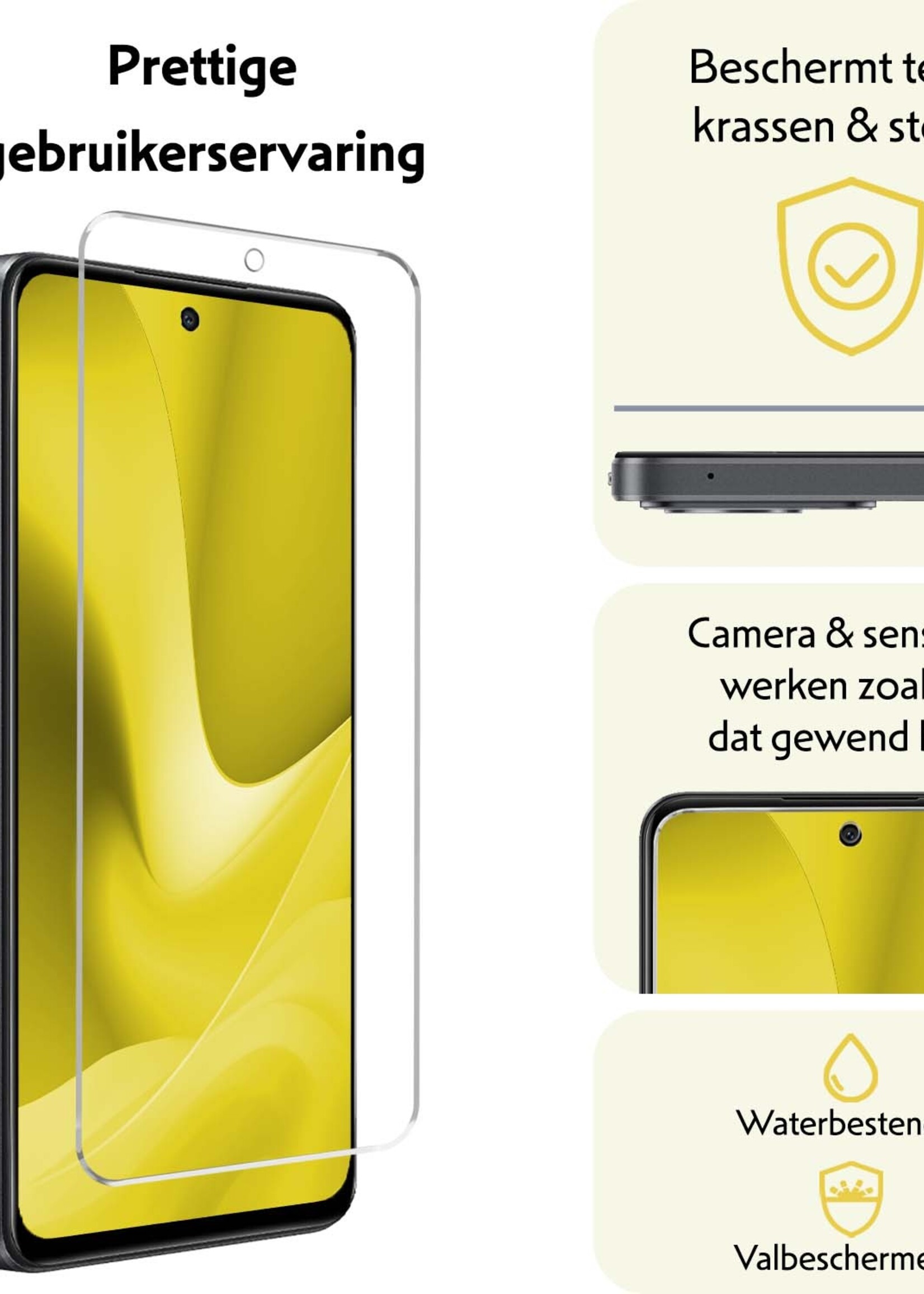 LUQ Screenprotector Geschikt voor OPPO A79 Screenprotector Beschermglas Gehard Glas - Screenprotector Geschikt voor OPPO A79 Screenprotector Glas