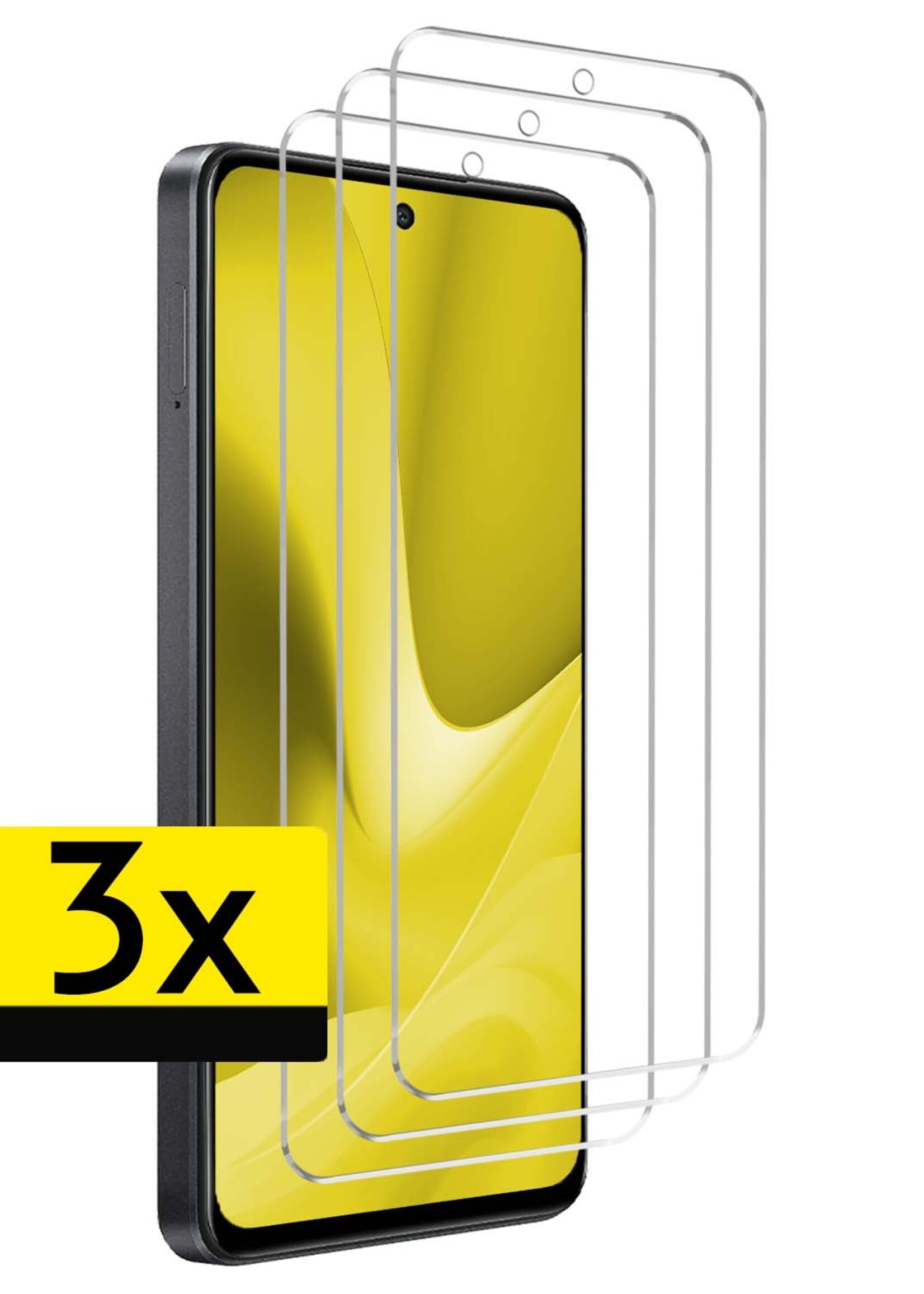 LUQ Screenprotector Geschikt voor OPPO A79 Screenprotector Beschermglas Gehard Glas - Screenprotector Geschikt voor OPPO A79 Screenprotector Glas - 3 Stuks