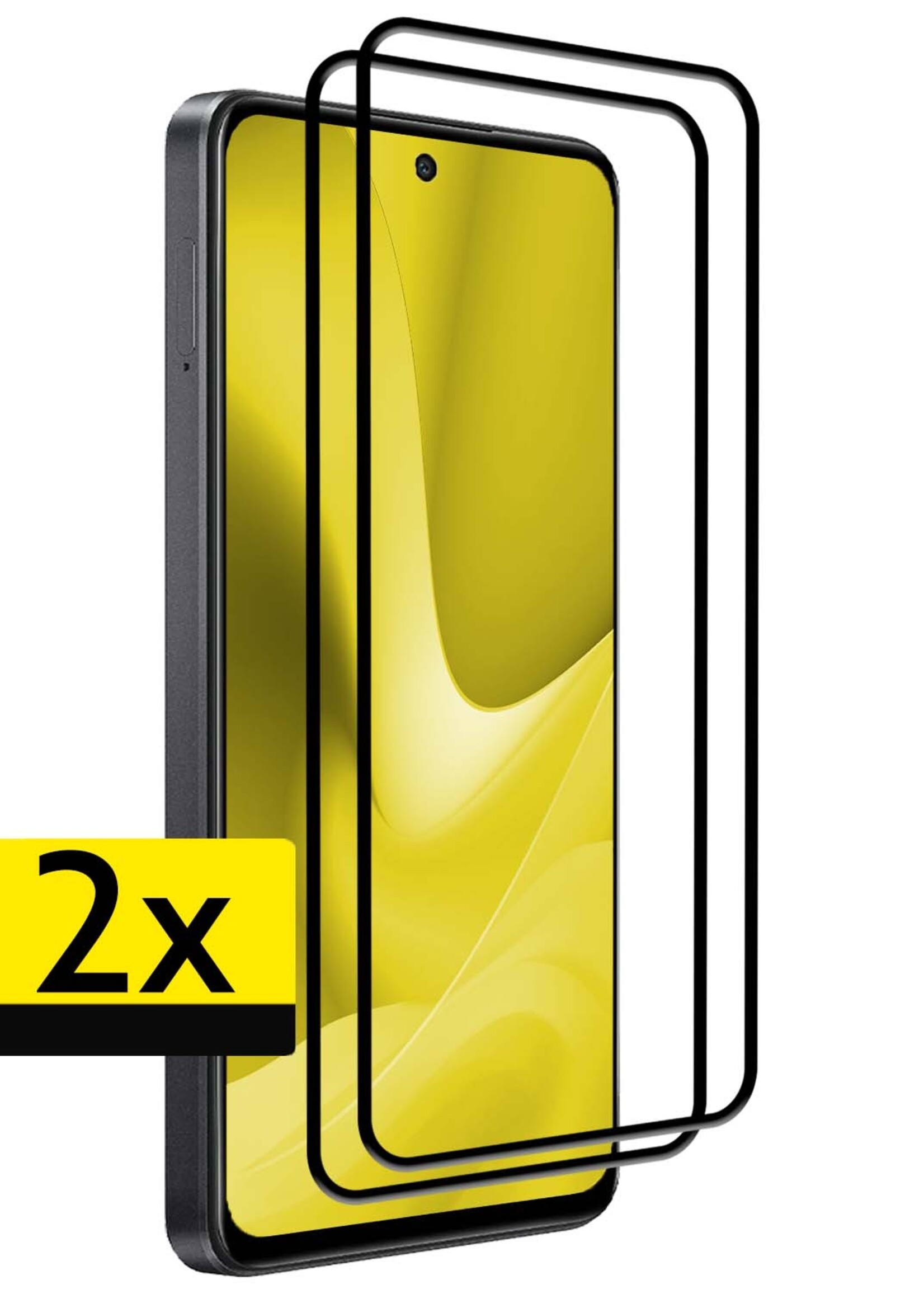 LUQ Screenprotector Geschikt voor OPPO A79 Screenprotector Glas Full Cover - Screenprotector Geschikt voor OPPO A79 Screenprotector Full Cover - 2 Stuks
