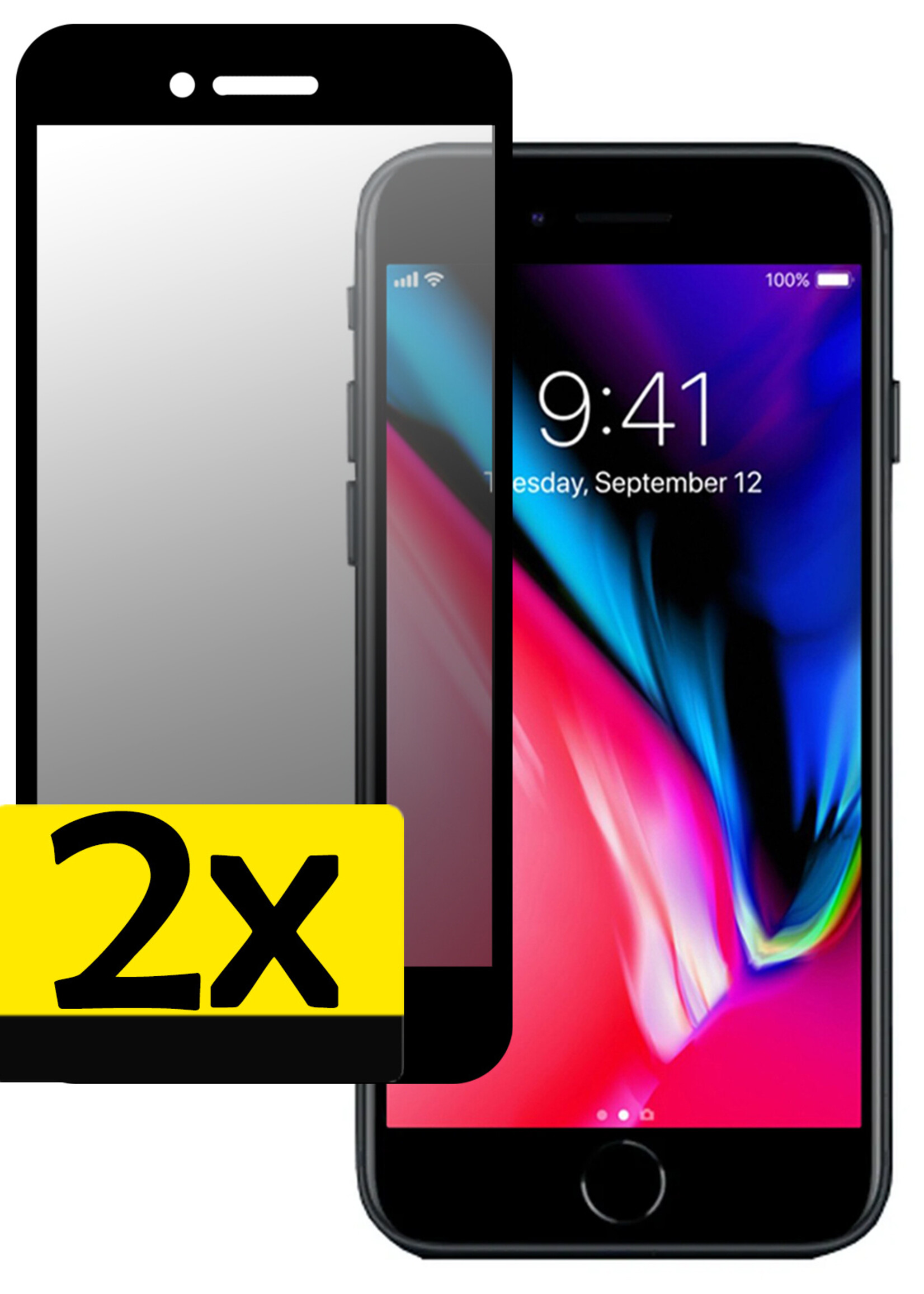 LUQ Screenprotector Geschikt voor iPhone 6 Privacy Screenprotector Bescherm Glas - Privacy Screenprotector Geschikt voor iPhone 6 Screenprotector Glas - 2 Stuks