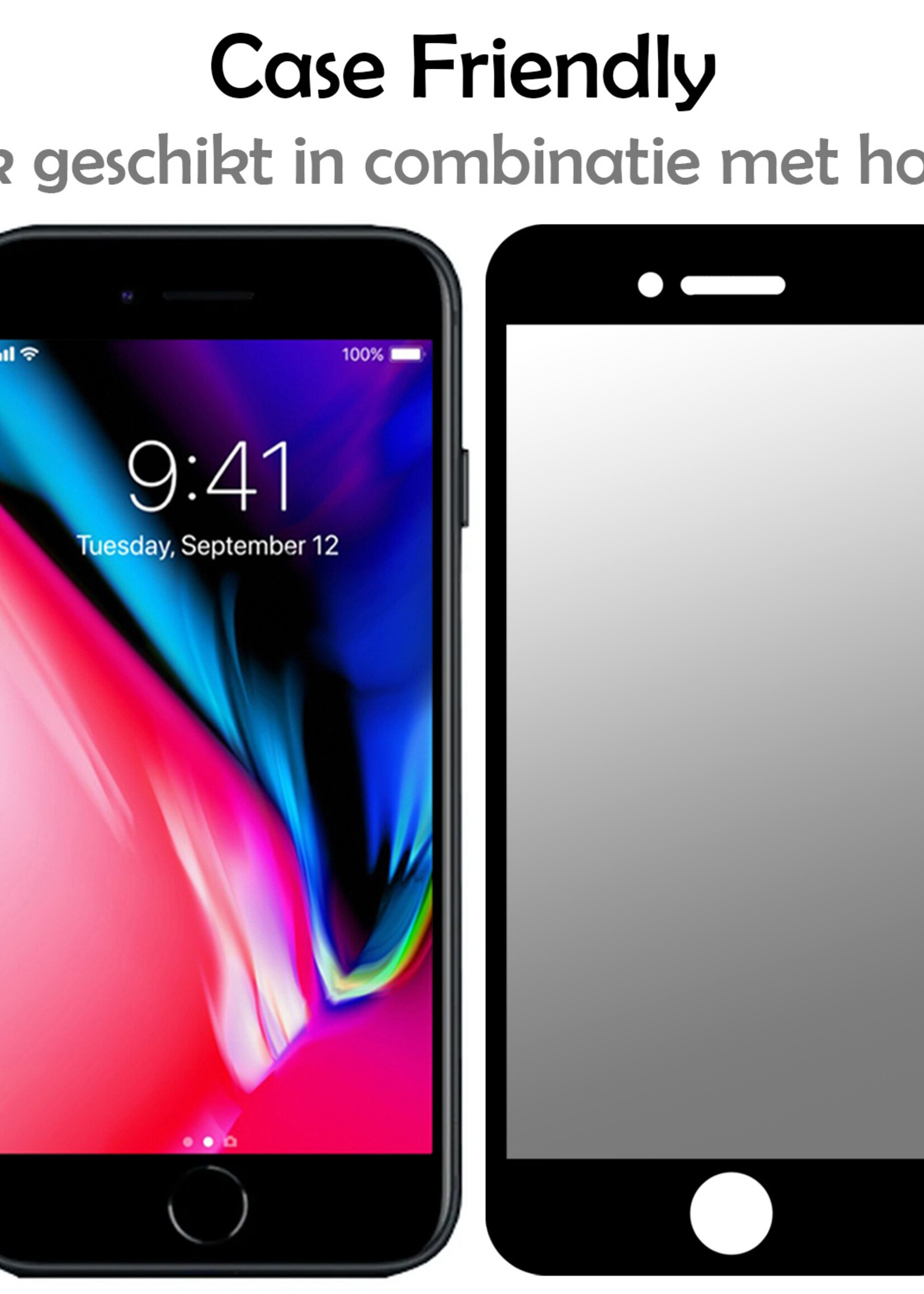 LUQ Screenprotector Geschikt voor iPhone 6s Privacy Screenprotector Bescherm Glas - Privacy Screenprotector Geschikt voor iPhone 6s Screenprotector Glas - 2 Stuks