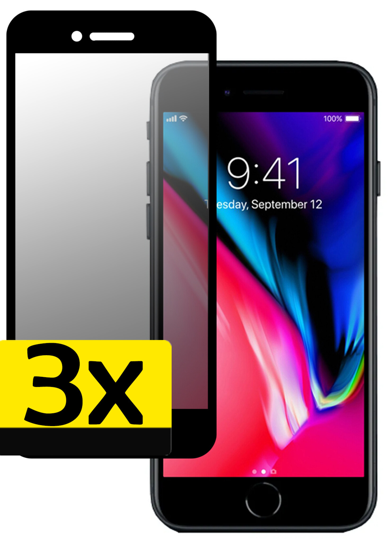 LUQ Screenprotector Geschikt voor iPhone 6s Privacy Screenprotector Bescherm Glas - Privacy Screenprotector Geschikt voor iPhone 6s Screenprotector Glas - 3 Stuks