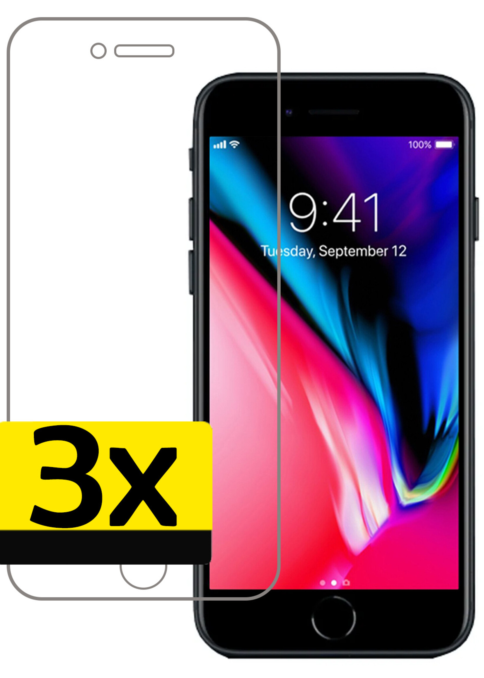 LUQ Screenprotector Geschikt voor iPhone 6 Plus Screenprotector Beschermglas Gehard Glas - Screenprotector Geschikt voor iPhone 6 Plus Screenprotector Glas - 3 Stuks