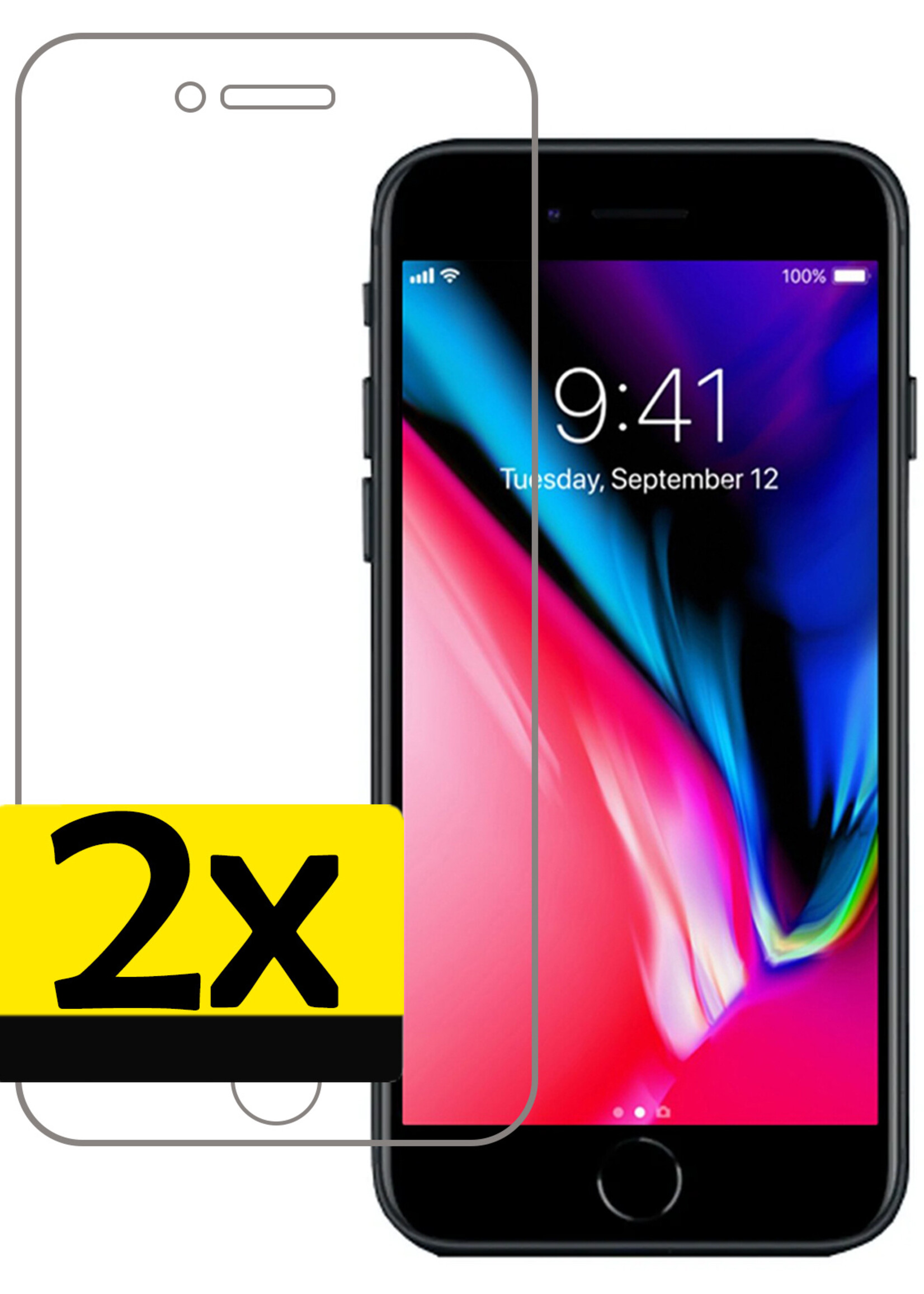 LUQ Screenprotector Geschikt voor iPhone 6s Plus Screenprotector Beschermglas Gehard Glas - Screenprotector Geschikt voor iPhone 6s Plus Screenprotector Glas - 2 Stuks