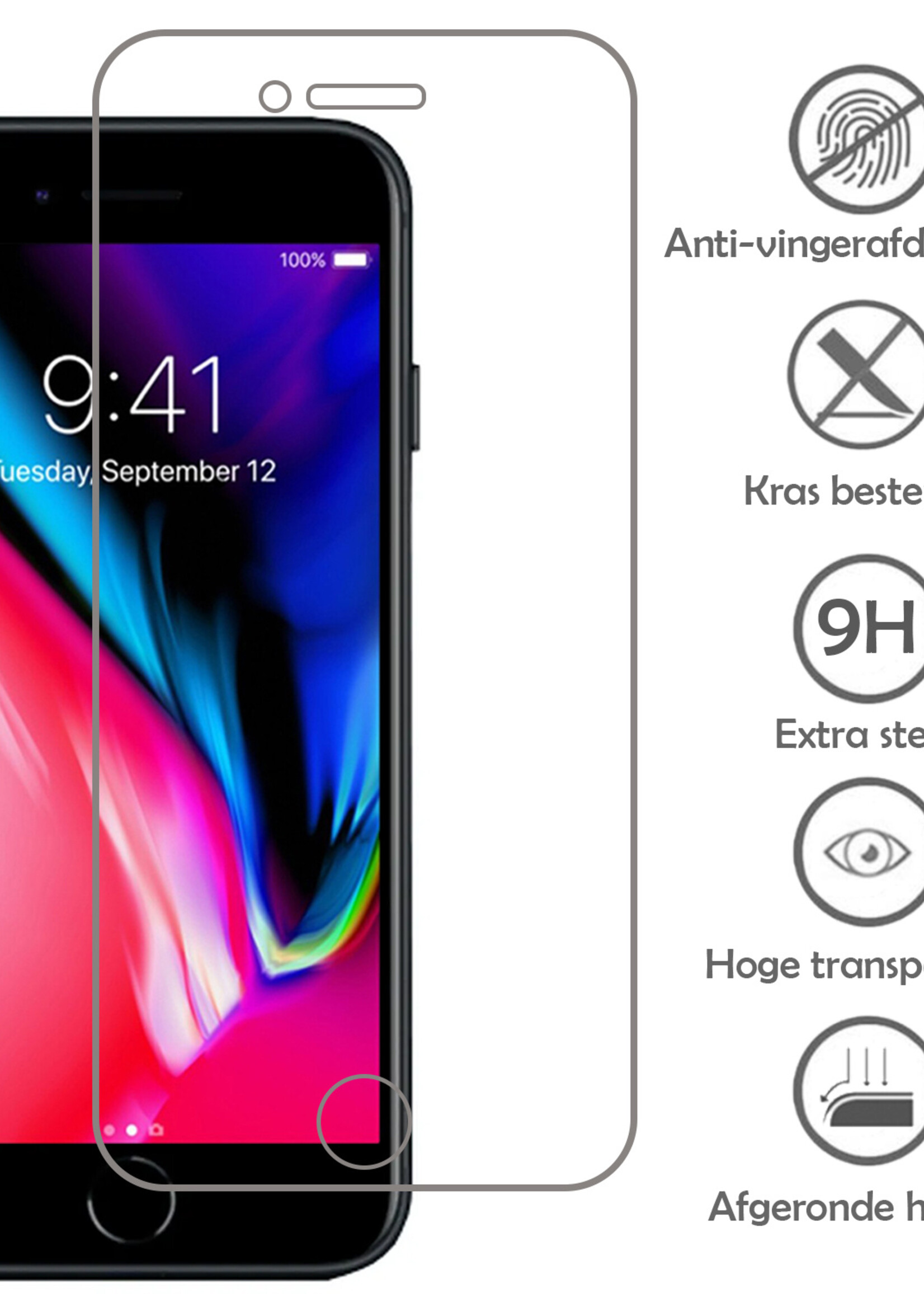 LUQ Screenprotector Geschikt voor iPhone 7 Plus Screenprotector Beschermglas Gehard Glas - Screenprotector Geschikt voor iPhone 7 Plus Screenprotector Glas