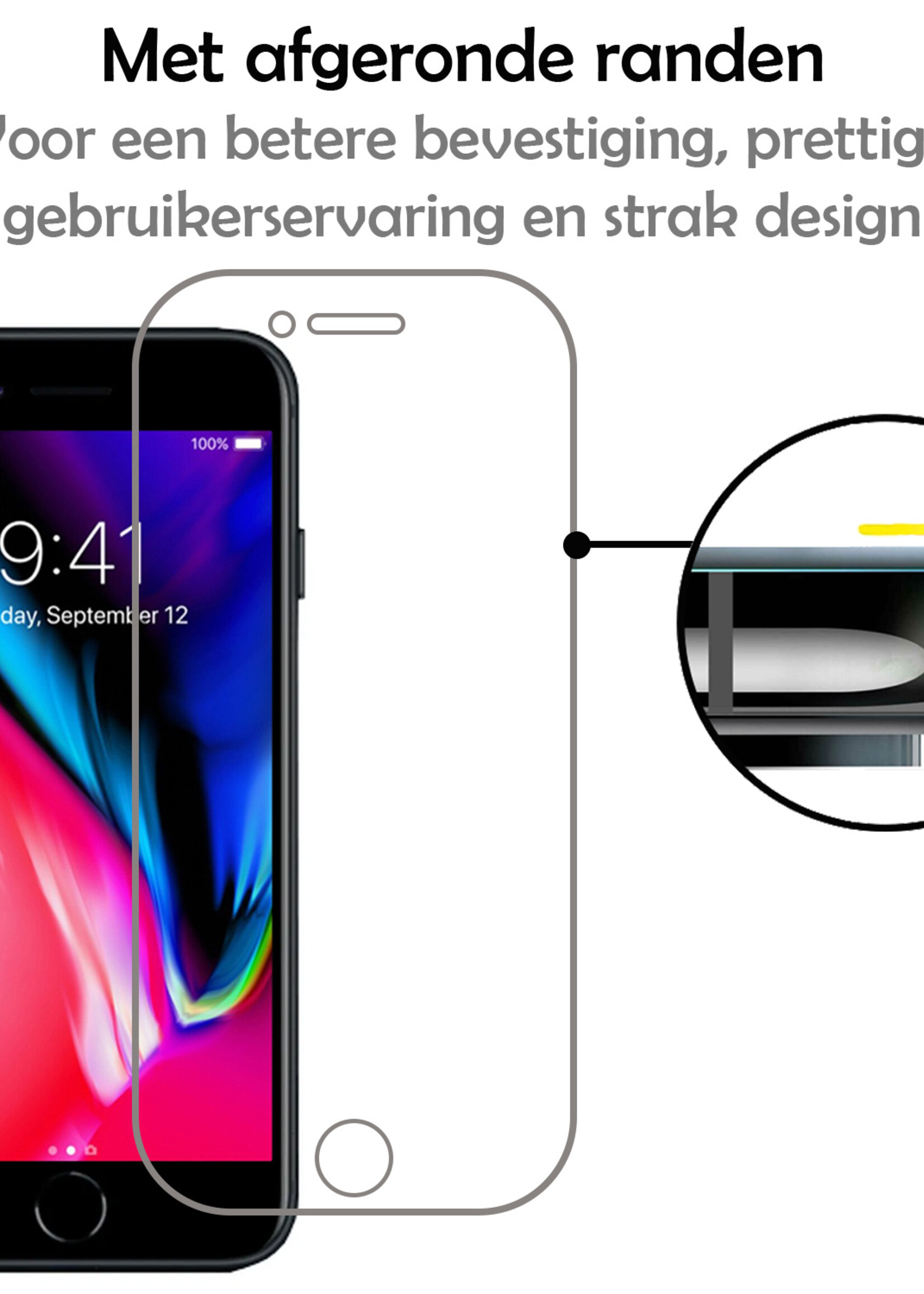 LUQ Screenprotector Geschikt voor iPhone 7 Plus Screenprotector Beschermglas Gehard Glas - Screenprotector Geschikt voor iPhone 7 Plus Screenprotector Glas - 2 Stuks