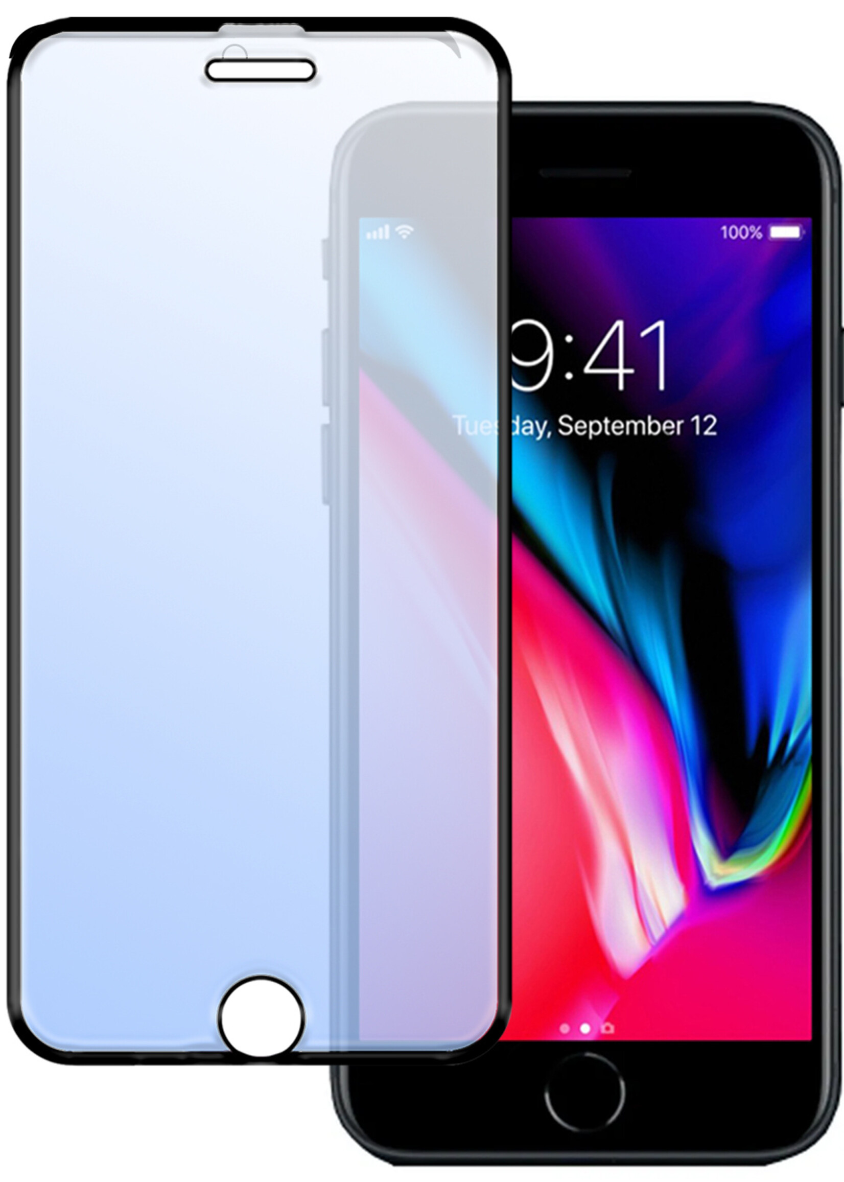 LUQ Screenprotector Geschikt voor iPhone 7 Plus Screenprotector Glas Full Cover - Screenprotector Geschikt voor iPhone 7 Plus Screenprotector Full Cover