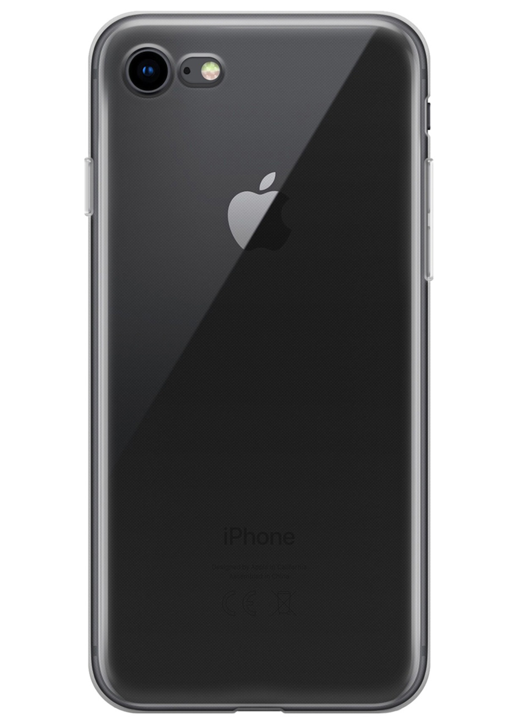 LUQ Hoesje Geschikt voor iPhone 6 Hoesje Siliconen Case - Hoes Geschikt voor iPhone 6 Hoes Siliconen - Transparant - 2 Stuks