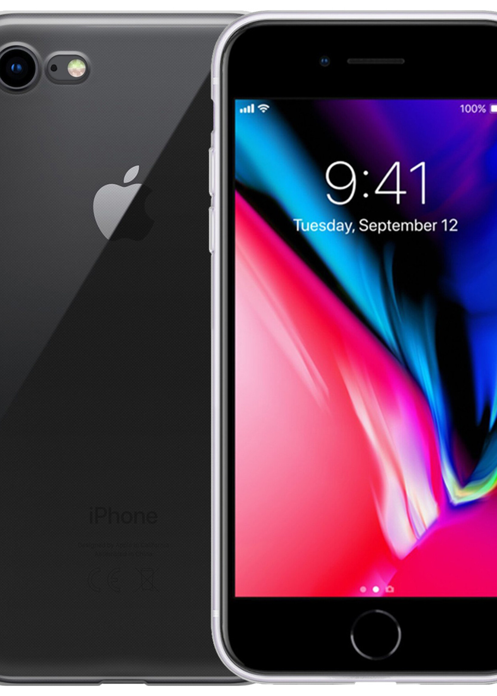 LUQ Hoesje Geschikt voor iPhone 6s Hoesje Siliconen Case - Hoes Geschikt voor iPhone 6s Hoes Siliconen - Transparant