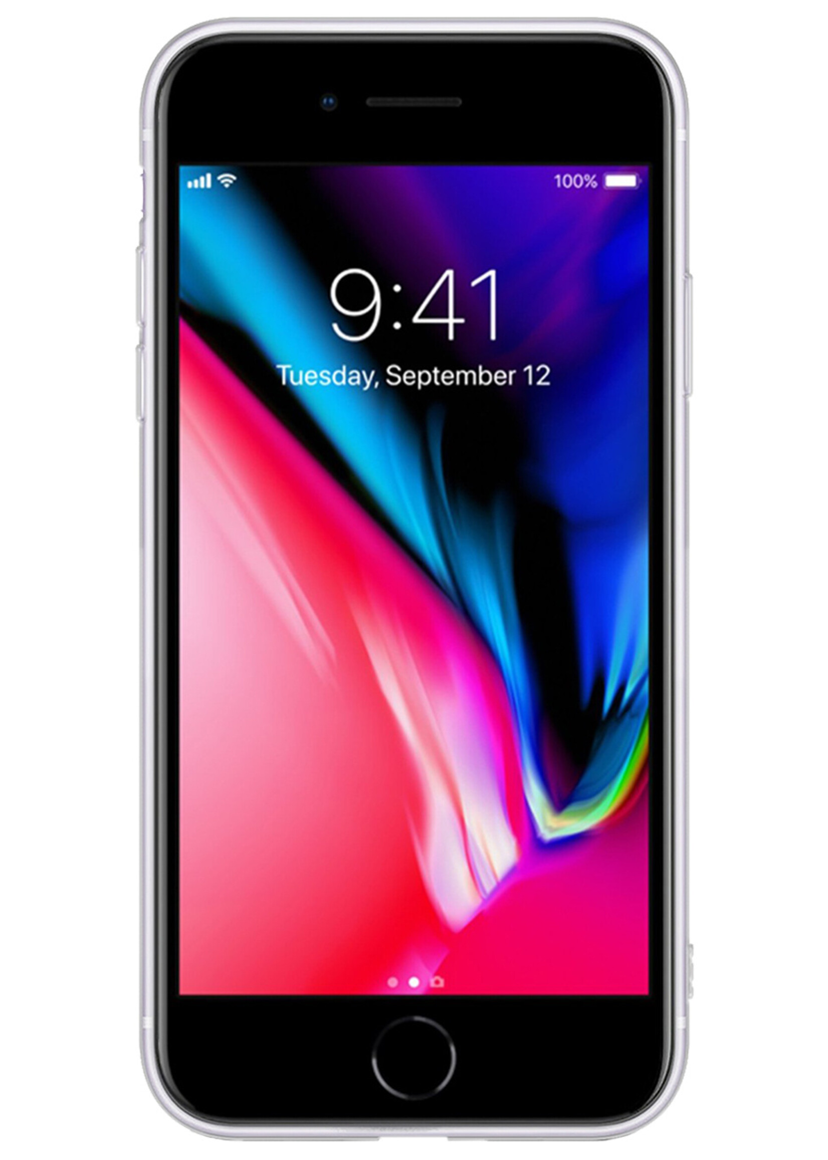 LUQ Hoesje Geschikt voor iPhone 6s Plus Hoesje Siliconen Case - Hoes Geschikt voor iPhone 6s Plus Hoes Siliconen - Transparant - 2 Stuks