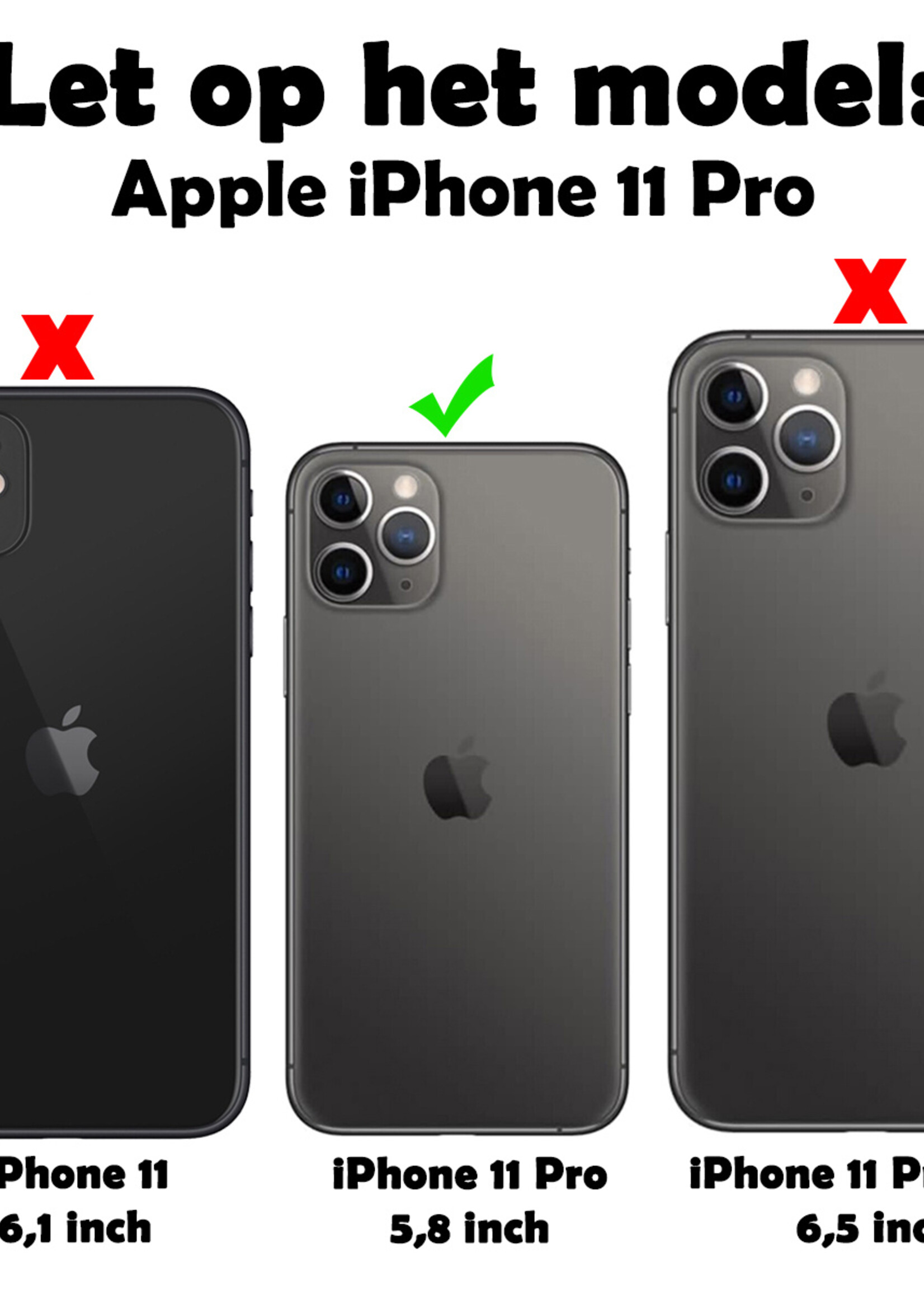 LUQ Hoesje Geschikt voor iPhone 11 Pro Hoesje Siliconen Case - Hoes Geschikt voor iPhone 11 Pro Hoes Siliconen - Lila