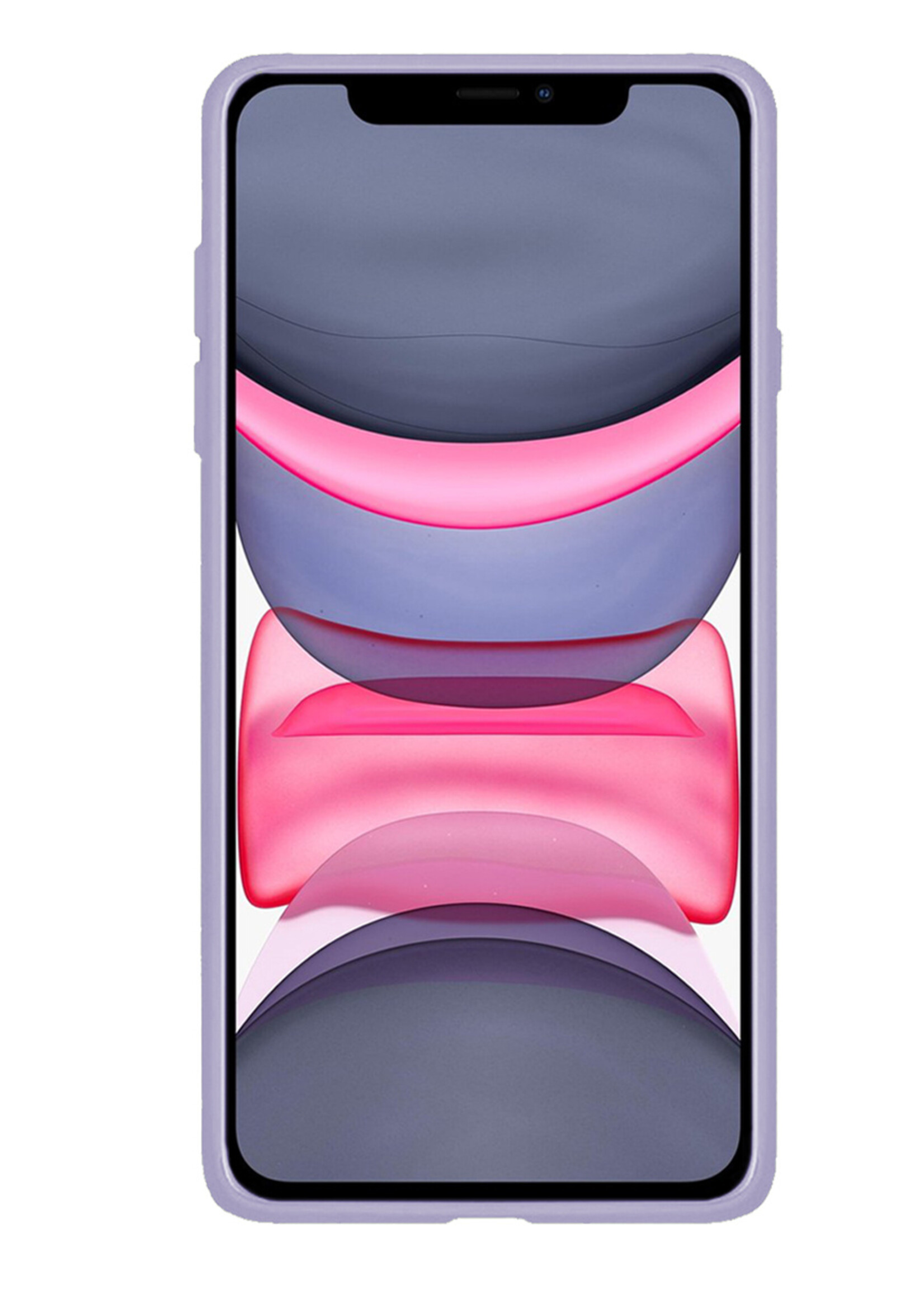 LUQ Hoesje Geschikt voor iPhone 11 Pro Max Hoesje Siliconen Case - Hoes Geschikt voor iPhone 11 Pro Max Hoes Siliconen - Lila