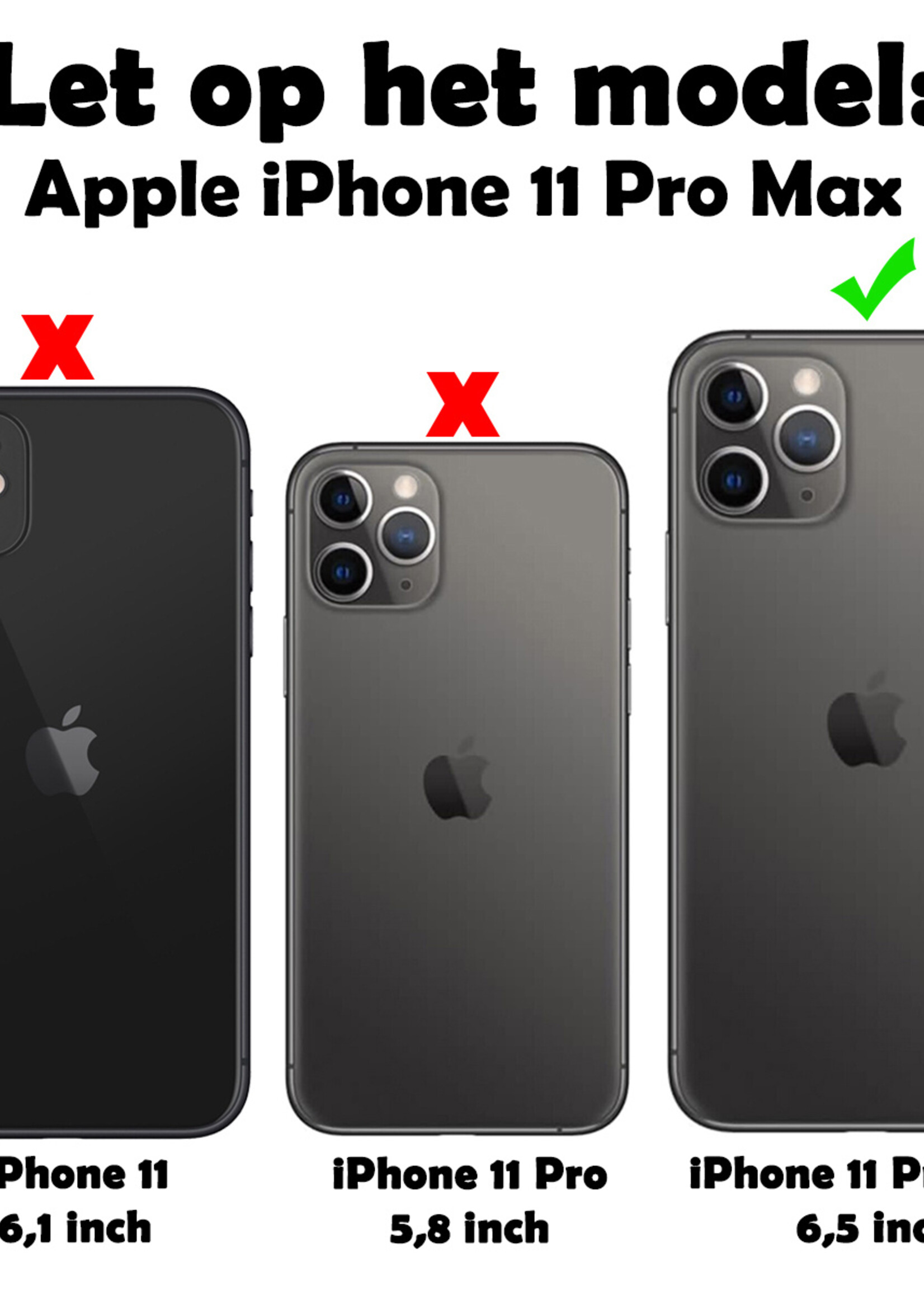 LUQ Hoesje Geschikt voor iPhone 11 Pro Max Hoesje Siliconen Case - Hoes Geschikt voor iPhone 11 Pro Max Hoes Siliconen - Lila