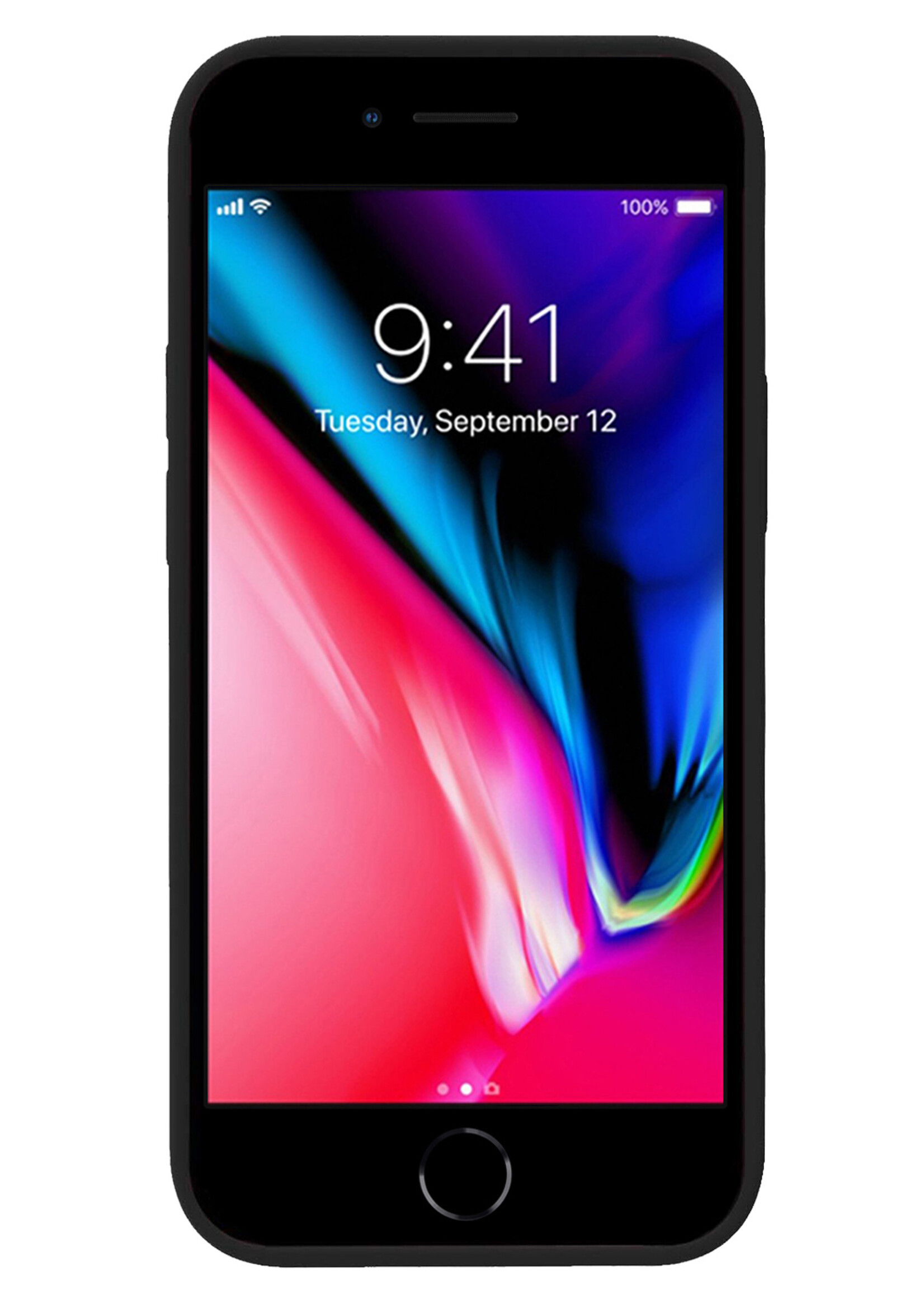 LUQ Hoesje Geschikt voor iPhone 6s Hoesje Siliconen Case - Hoes Geschikt voor iPhone 6s Hoes Siliconen - Zwart - 2 Stuks