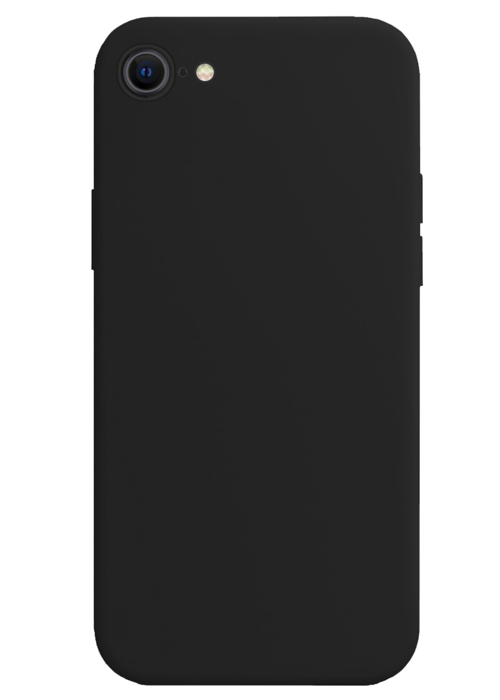 LUQ Hoesje Geschikt voor iPhone 7 Hoesje Siliconen Case - Hoes Geschikt voor iPhone 7 Hoes Siliconen - Zwart