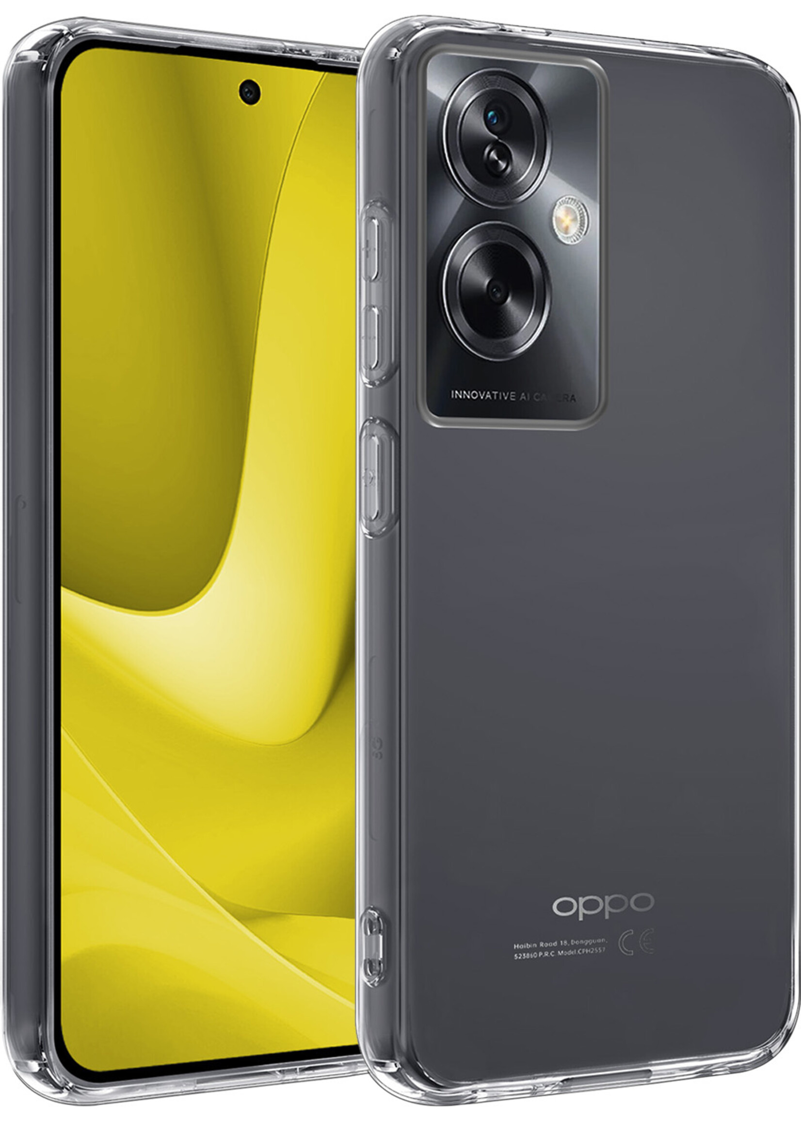LUQ Hoesje Geschikt voor OPPO A79 Hoesje Siliconen Case - Hoes Geschikt voor OPPO A79 Hoes Siliconen - Transparant