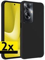 LUQ LUQ OPPO A79 Hoesje Siliconen - Zwart - 2 PACK