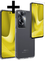 LUQ LUQ OPPO A79 Hoesje Siliconen Met Screenprotector - Transparant