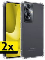 LUQ LUQ OPPO A79 Hoesje Shockproof - Transparant - 2 PACK