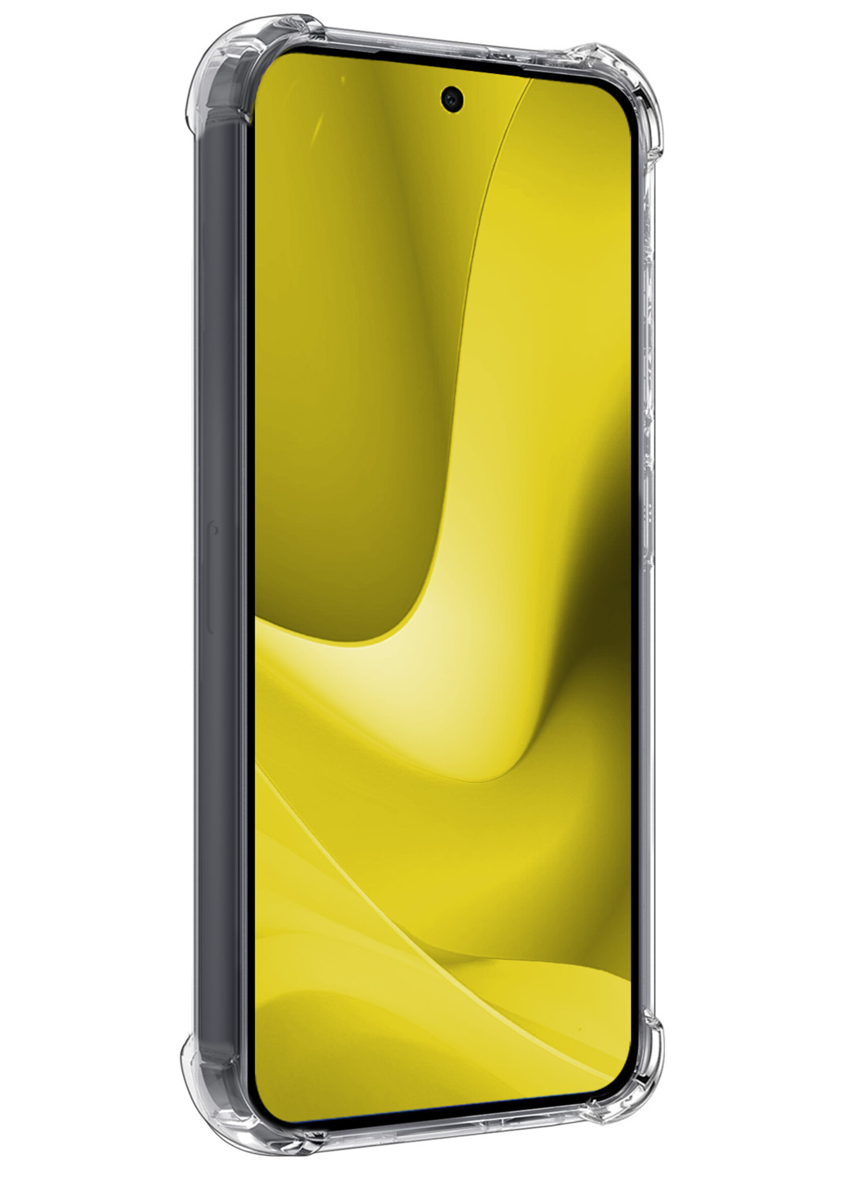 LUQ Hoesje Geschikt voor OPPO A79 Hoesje Shockproof Case Siliconen Met Screenprotector - Hoes Geschikt voor OPPO A79 Hoes Cover Siliconen - Transparant