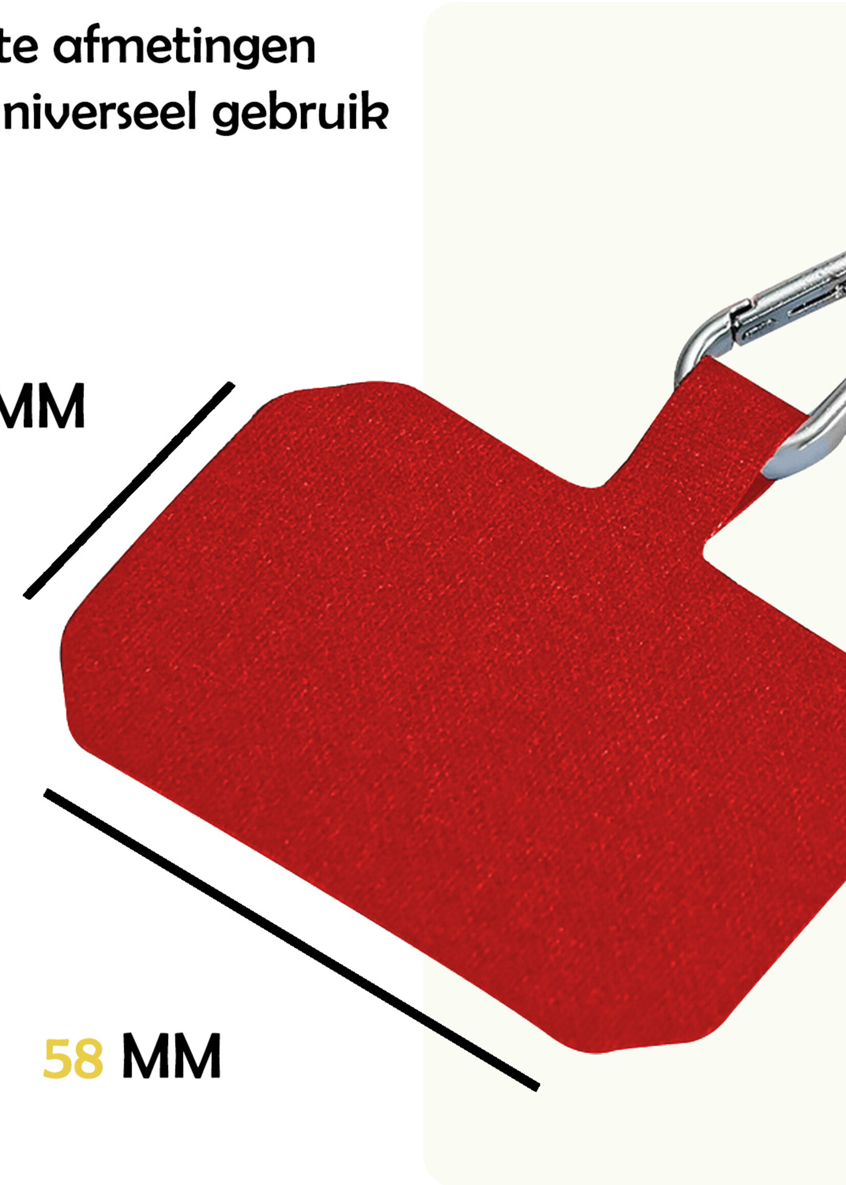 LUQ Telefoonkoord Universeel Telefoon Koord Telefoonketting Verstelbaar Telefoonkoorden 150 cm - Rood