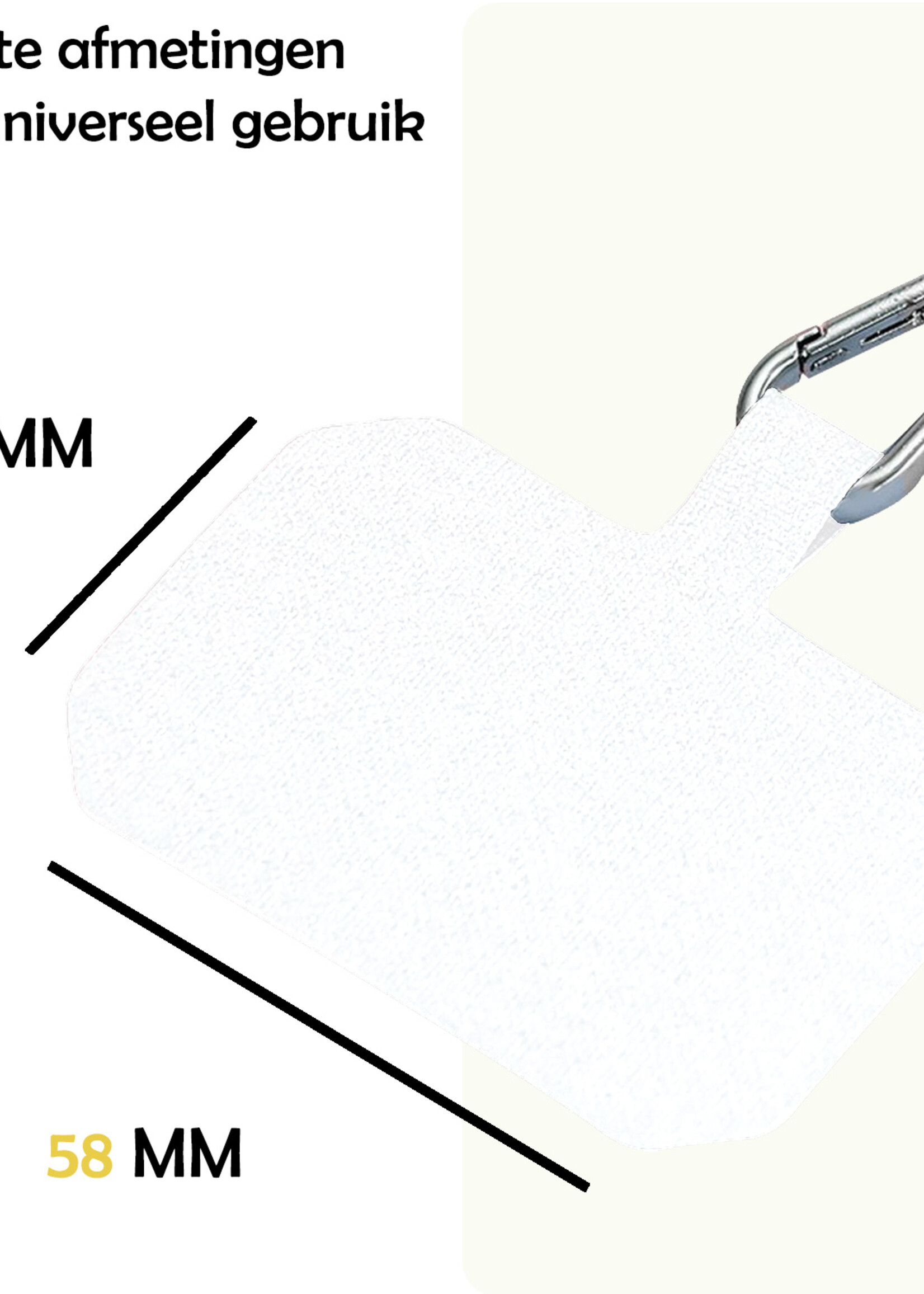 LUQ Telefoonkoord Universeel Telefoon Koord Telefoonketting Verstelbaar Telefoonkoorden 150 cm - Wit