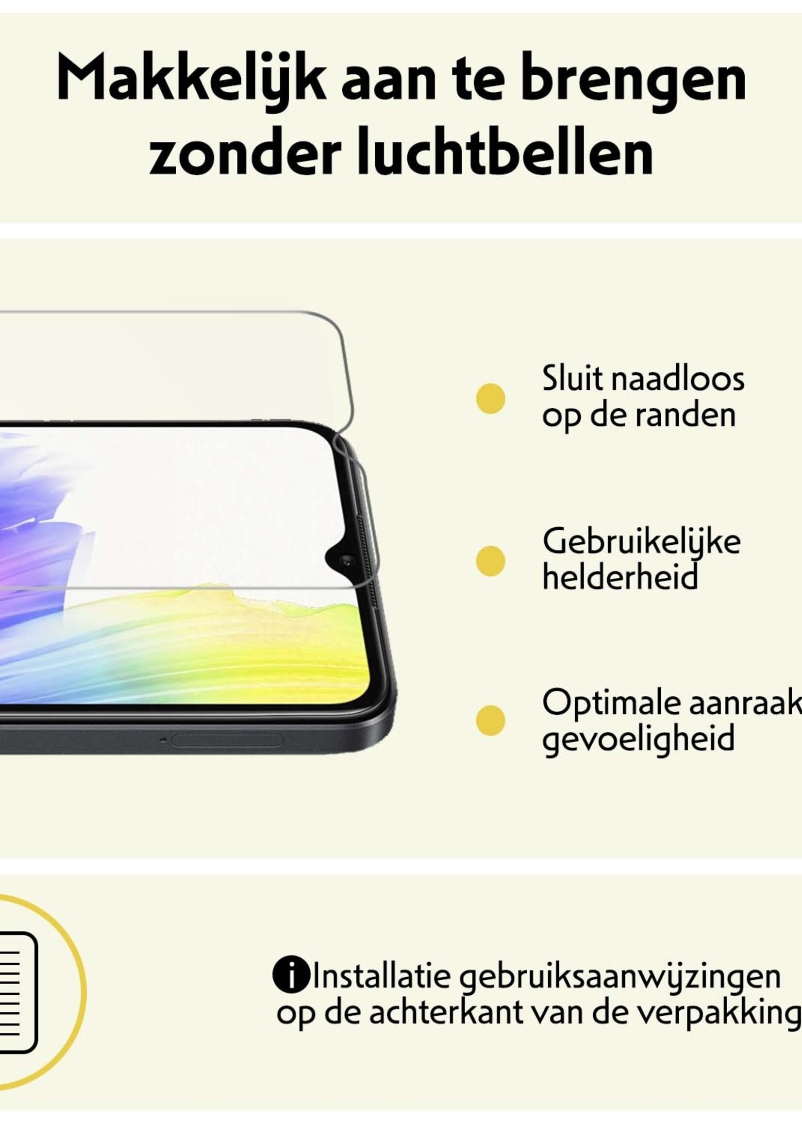 LUQ Screenprotector Geschikt voor OPPO A18 Screenprotector Beschermglas Gehard Glas - Screenprotector Geschikt voor OPPO A18 Screenprotector Glas - 2 Stuks