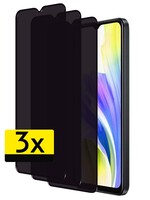 LUQ LUQ OPPO A18 Screenprotector Glas Privacy - 3 PACK
