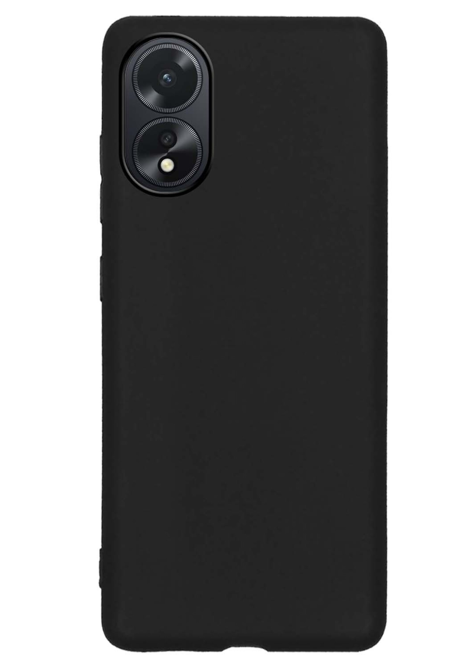 LUQ Hoesje Geschikt voor OPPO A18 Hoesje Siliconen Case - Hoes Geschikt voor OPPO A18 Hoes Siliconen - Zwart