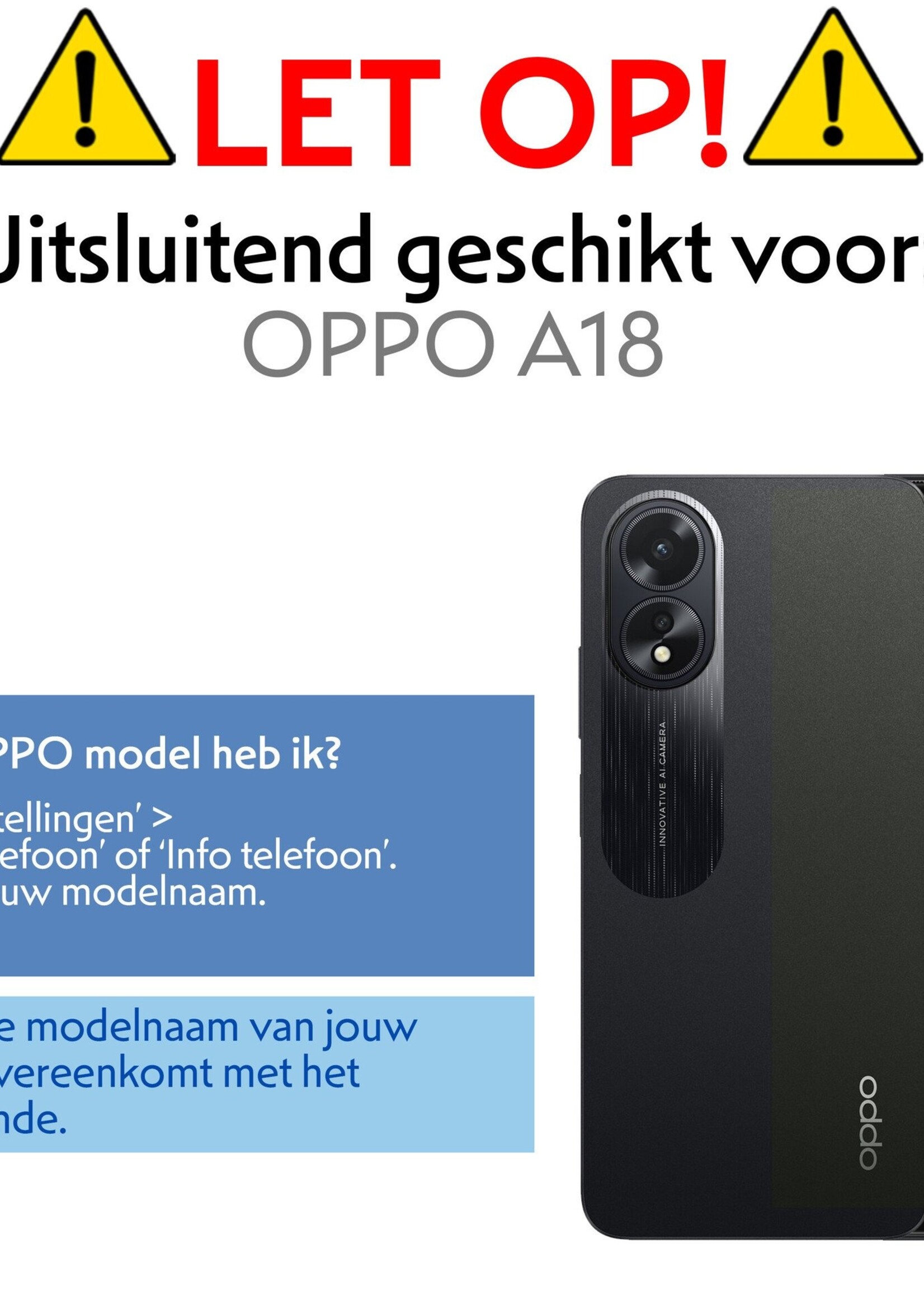 LUQ Hoesje Geschikt voor OPPO A18 Hoesje Shockproof Case Siliconen - Hoes Geschikt voor OPPO A18 Hoes Cover Siliconen - Transparant - 2 Stuks
