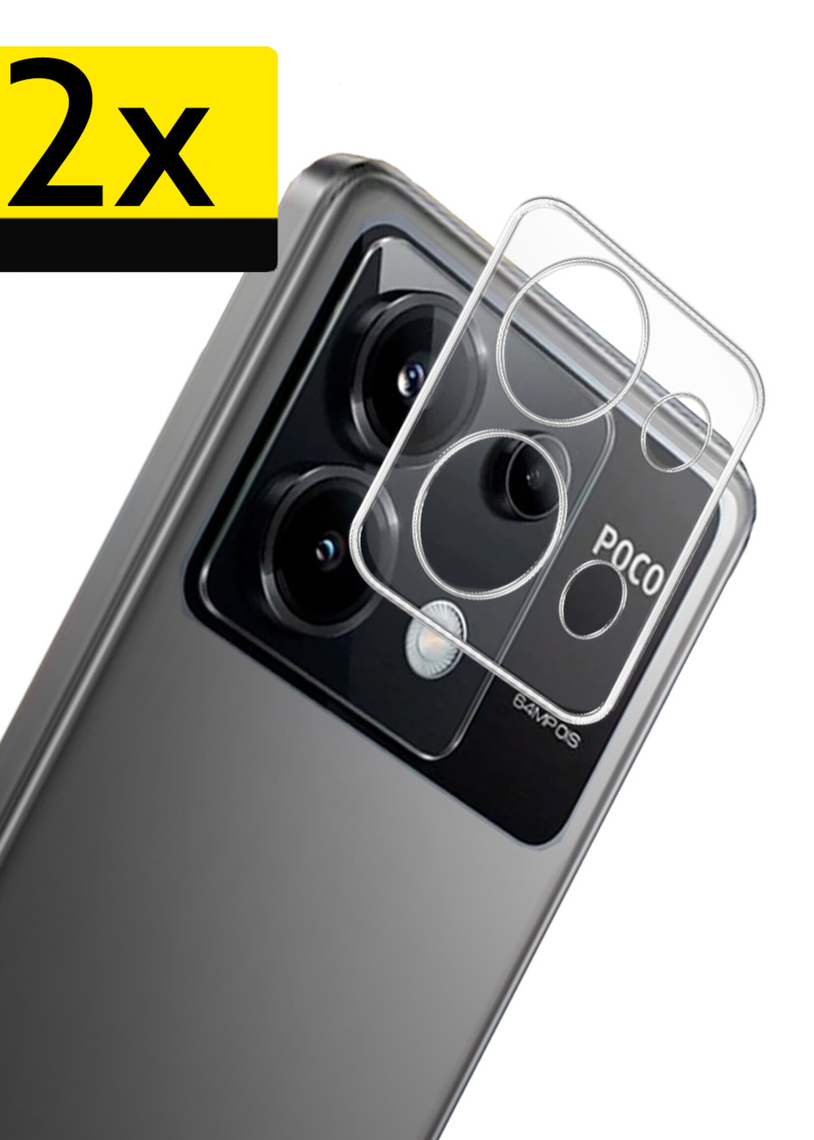 LUQ Screenprotector Geschikt voor Xiaomi Poco X6 Camera Screenprotector Tempered Glass - Screenprotector Geschikt voor Xiaomi Poco X6 5G Screenprotector Camera Screenprotector - 2 Stuks