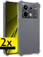 LUQ LUQ Xiaomi Poco X6 Hoesje Shockproof - Transparant - 2 PACK