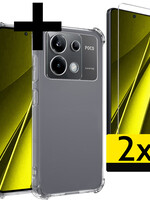 LUQ LUQ Xiaomi Poco X6 Hoesje Shockproof Met 2x Screenprotector