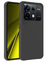 LUQ LUQ Xiaomi Poco X6 Hoesje Siliconen - Zwart