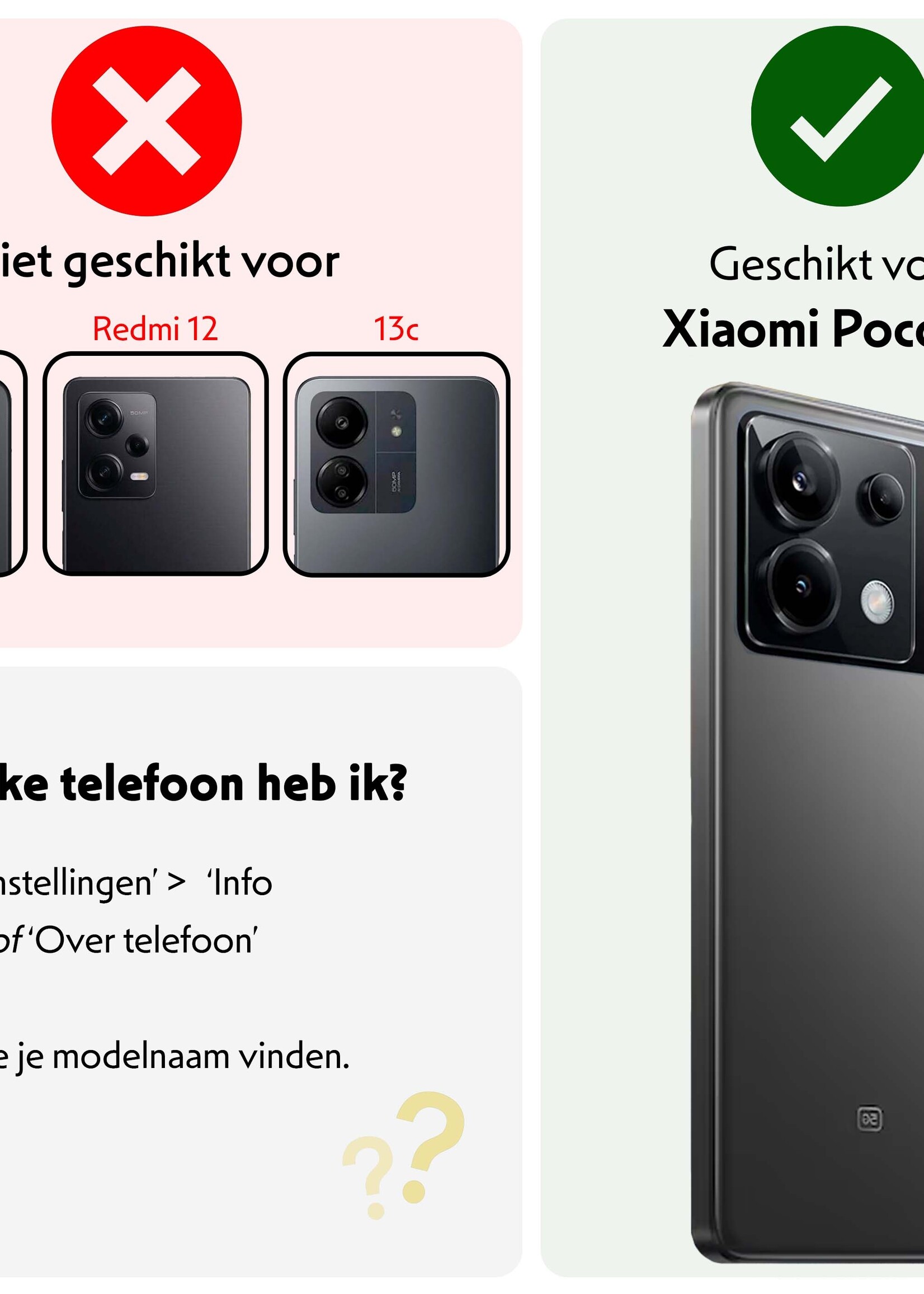 LUQ Hoesje Geschikt voor Xiaomi Poco X6 Hoesje Siliconen Case Met Screenprotector - Hoes Geschikt voor Xiaomi Poco X6 5G Hoes Siliconen - Transparant