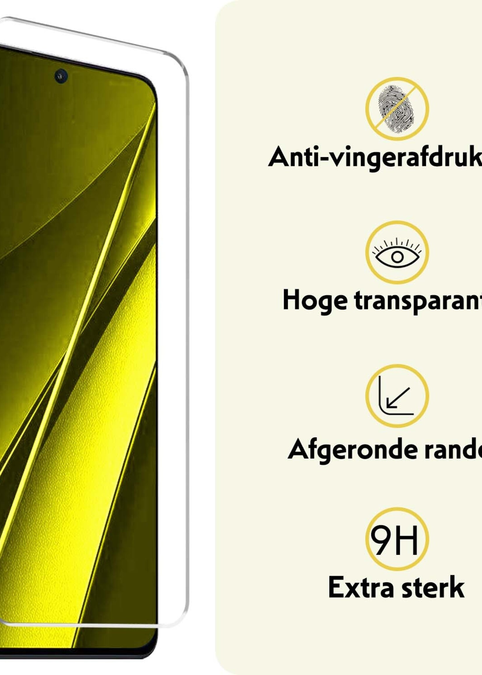 LUQ Hoesje Geschikt voor Xiaomi Poco X6 Hoesje Siliconen Case Met 2x Screenprotector - Hoes Geschikt voor Xiaomi Poco X6 5G Hoes Siliconen - Zwart