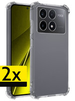 LUQ LUQ Xiaomi Poco X6 Pro Hoesje Shockproof - Transparant - 2 PACK