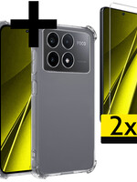 LUQ LUQ Xiaomi Poco X6 Pro Hoesje Shockproof Met 2x Screenprotector