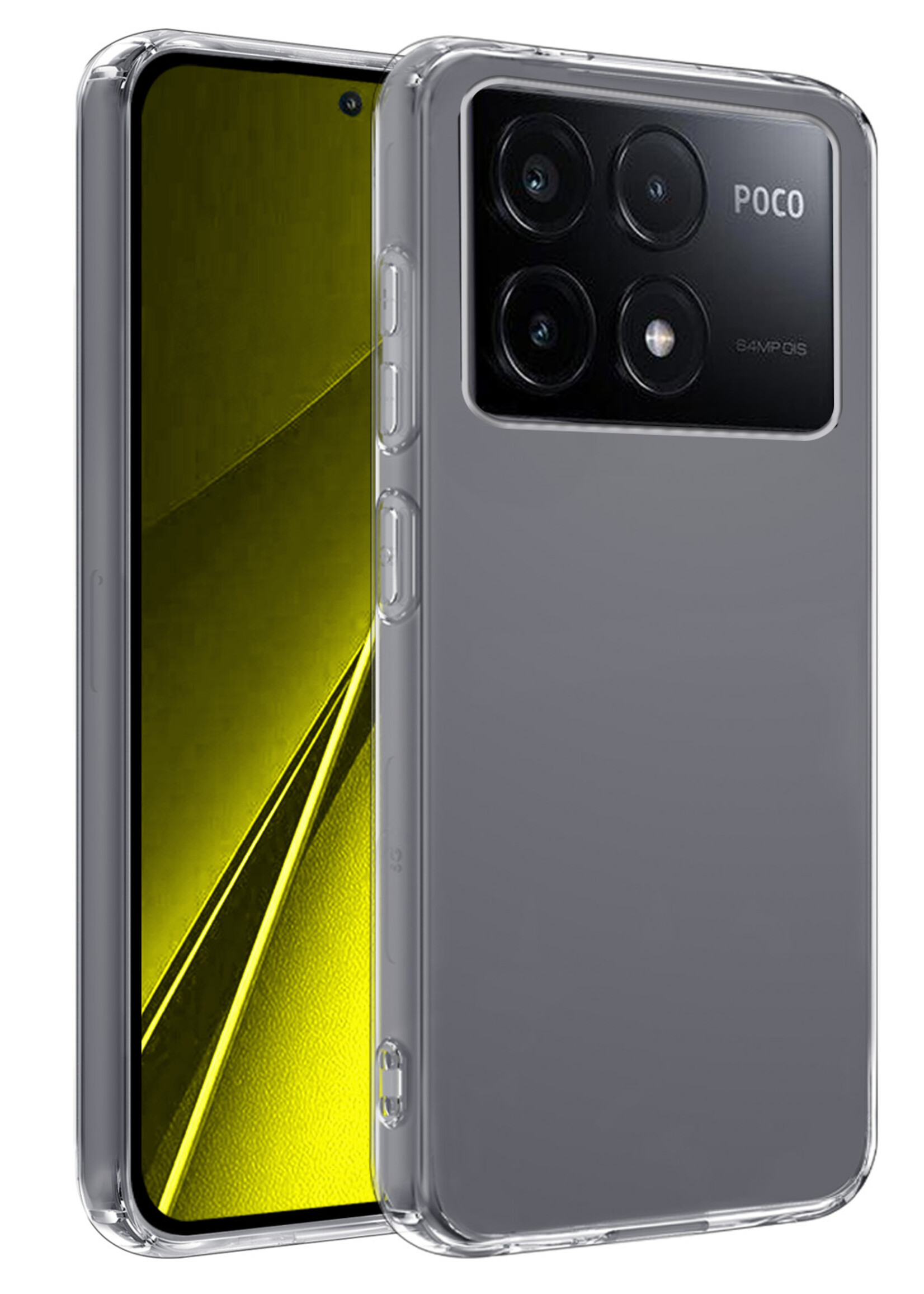 LUQ Hoesje Geschikt voor Xiaomi Poco X6 Pro 5G Hoesje Siliconen Case - Hoes Geschikt voor Xiaomi Poco X6 Pro Hoes Siliconen - Transparant