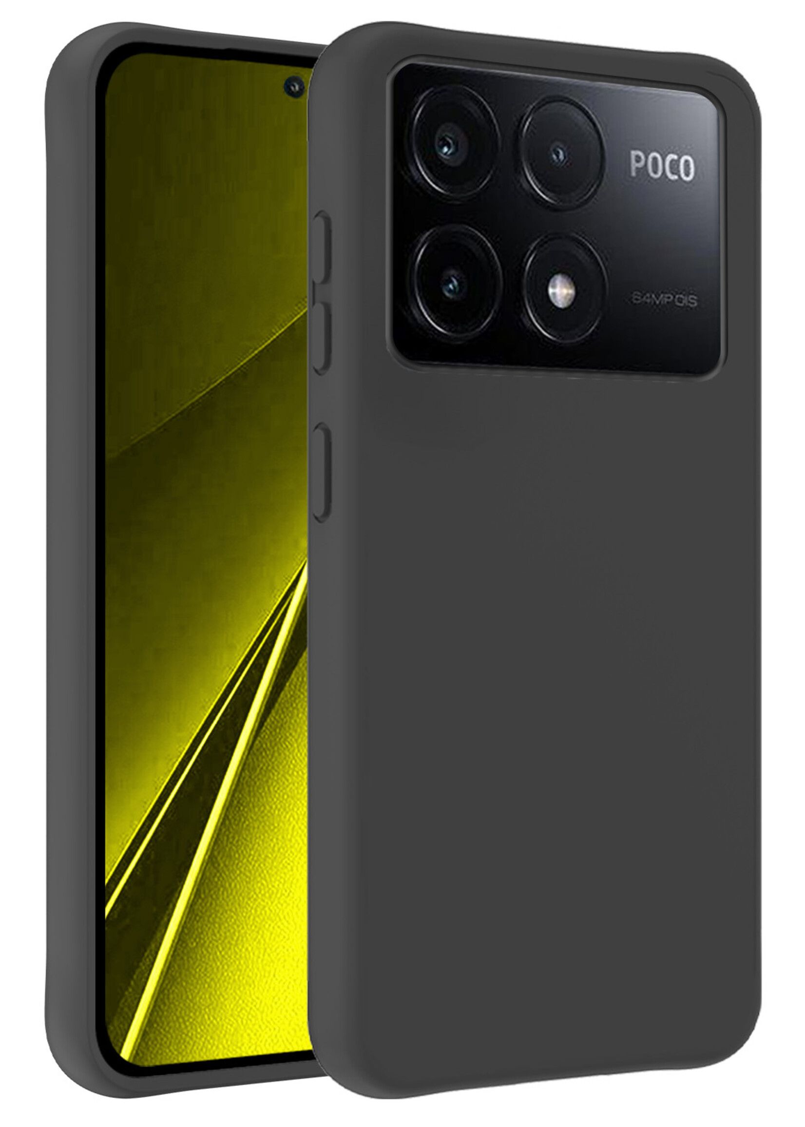LUQ Hoesje Geschikt voor Xiaomi Poco X6 Pro 5G Hoesje Siliconen Case - Hoes Geschikt voor Xiaomi Poco X6 Pro Hoes Siliconen - Zwart