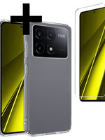 LUQ LUQ Xiaomi Poco X6 Pro Hoesje Siliconen Met Screenprotector - Transparant