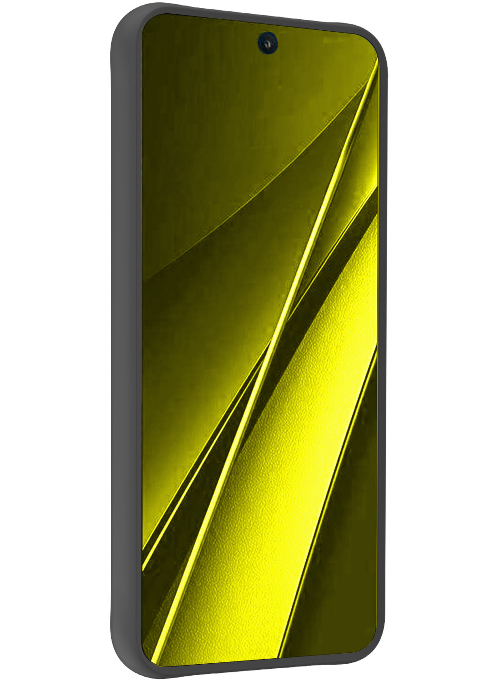 LUQ Hoesje Geschikt voor Xiaomi Poco X6 Pro 5G Hoesje Siliconen Case Met Screenprotector - Hoes Geschikt voor Xiaomi Poco X6 Pro Hoes Siliconen - Zwart