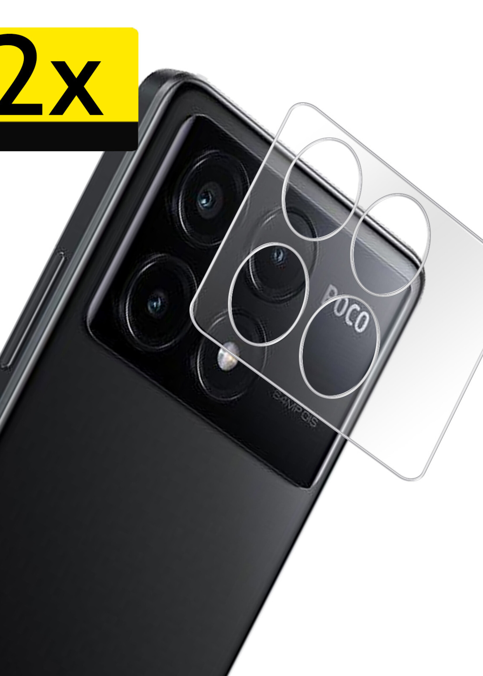 LUQ Screenprotector Geschikt voor Xiaomi Poco X6 Pro 5G Camera Screenprotector Tempered Glass - Screenprotector Geschikt voor Xiaomi Poco X6 Pro Screenprotector Camera Screenprotector - 2 Stuks