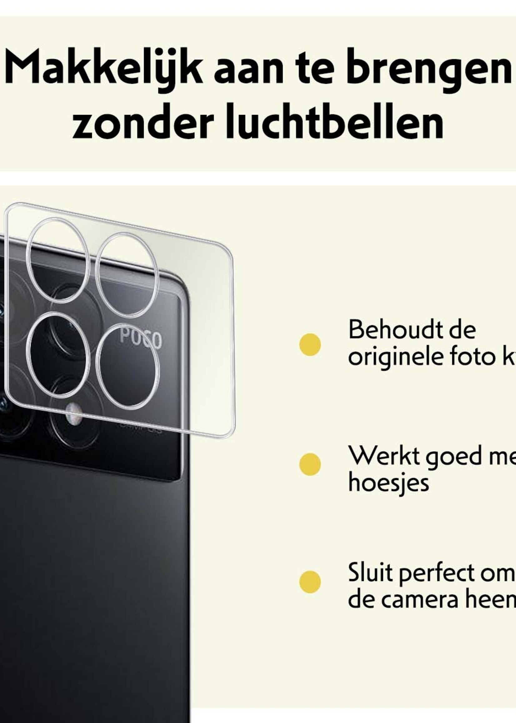 LUQ Screenprotector Geschikt voor Xiaomi Poco X6 Pro 5G Camera Screenprotector Tempered Glass - Screenprotector Geschikt voor Xiaomi Poco X6 Pro Screenprotector Camera Screenprotector - 2 Stuks