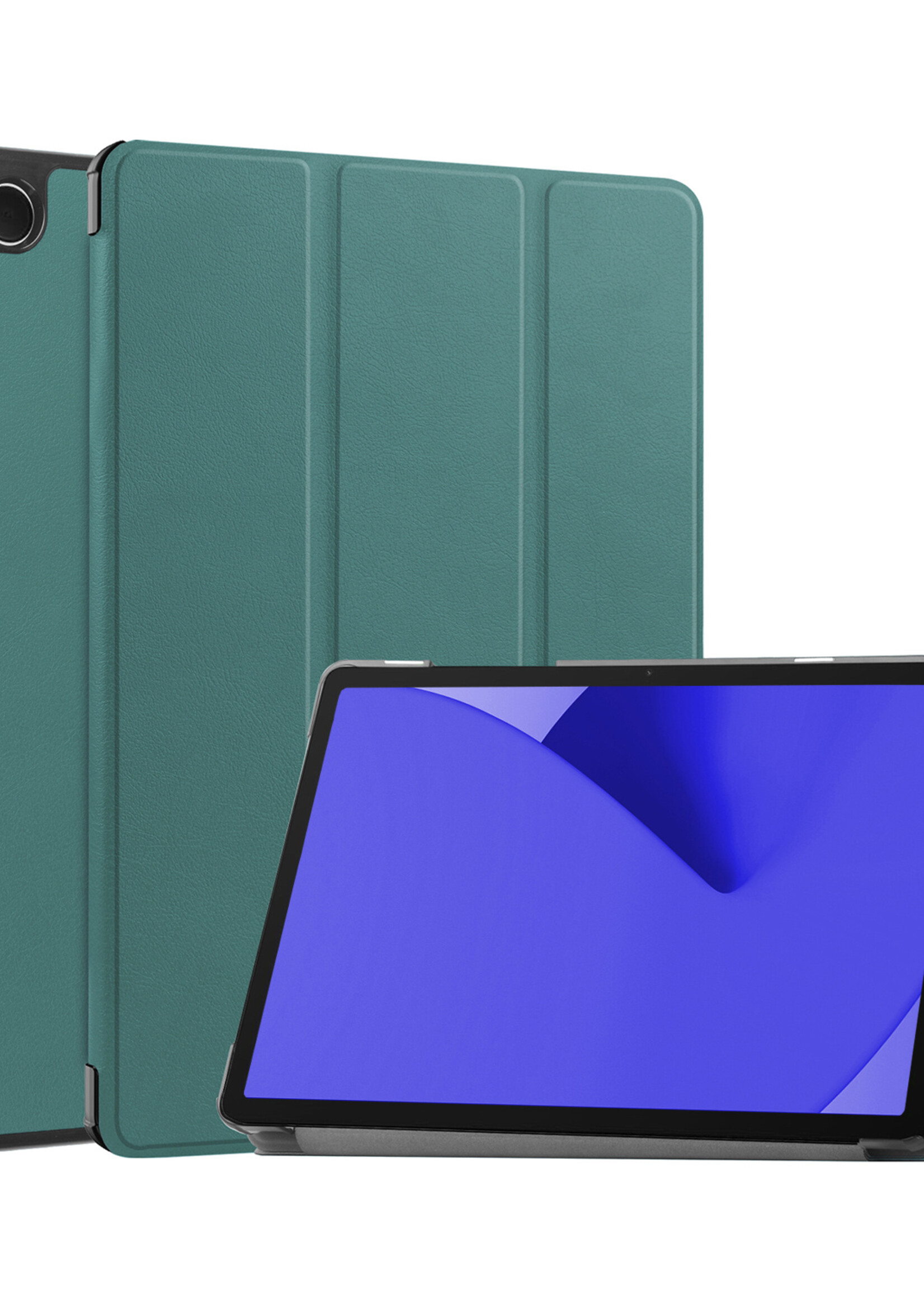 LUQ Hoes Geschikt voor iPad 10.2 2020 Hoes Luxe Hoesje Case Met Uitsparing Geschikt voor Apple Pencil - Hoesje Geschikt voor iPad 8 Hoes Cover - Donkergroen