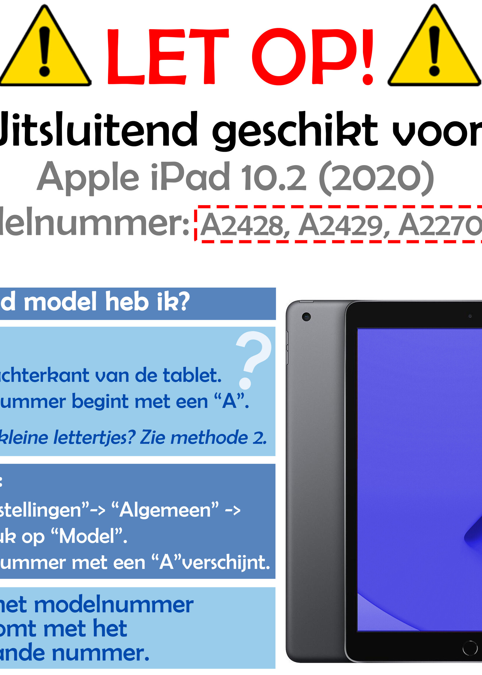 LUQ Hoes Geschikt voor iPad 10.2 2020 Hoes Luxe Hoesje Case Met Uitsparing Geschikt voor Apple Pencil Met Screenprotector - Hoesje Geschikt voor iPad 8 Hoes Cover - Donkergroen