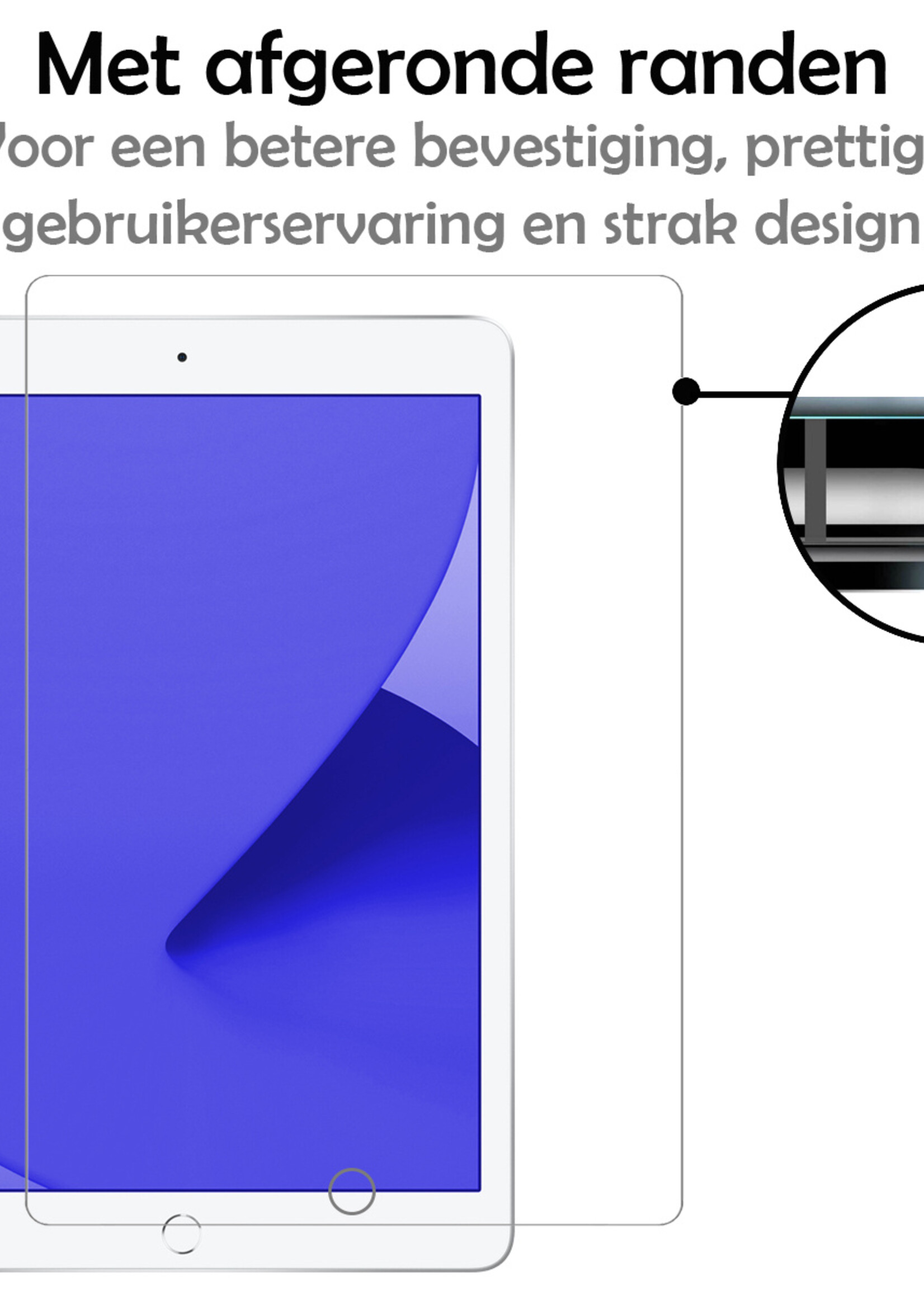 LUQ Hoes Geschikt voor iPad 10.2 2020 Hoes Luxe Hoesje Case Met Uitsparing Geschikt voor Apple Pencil Met Screenprotector - Hoesje Geschikt voor iPad 8 Hoes Cover - Donkergroen