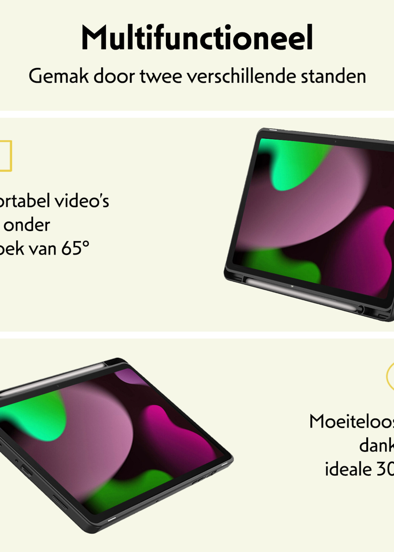 LUQ Hoes Geschikt voor iPad 10.2 2021 Hoes Luxe Hoesje Case Met Uitsparing Geschikt voor Apple Pencil - Hoesje Geschikt voor iPad 9 Hoes Cover - Donkergroen