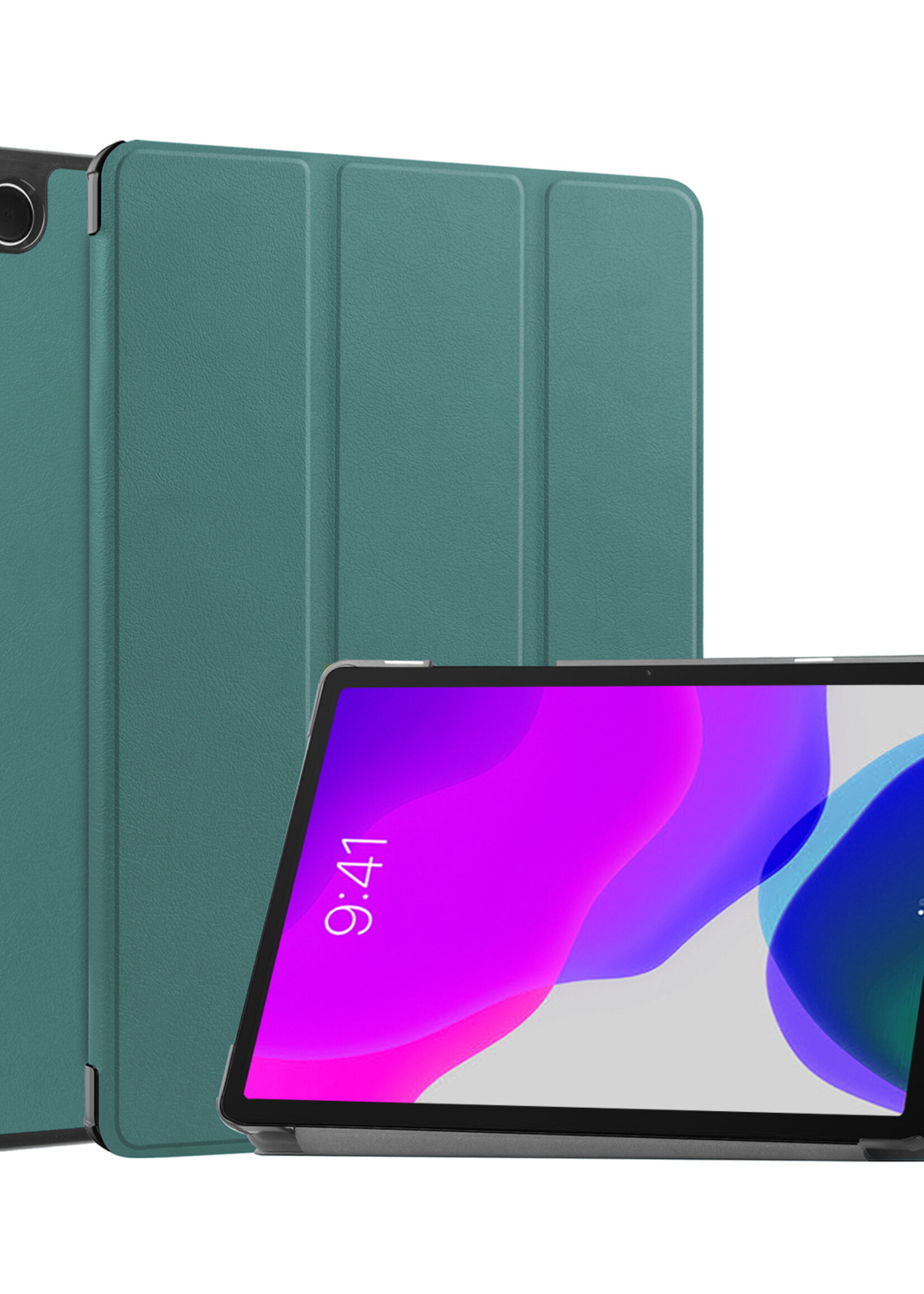 LUQ Hoes Geschikt voor iPad 10.2 2019 Hoes Luxe Hoesje Case Met Uitsparing Geschikt voor Apple Pencil - Hoesje Geschikt voor iPad 7 Hoes Cover - Donkergroen