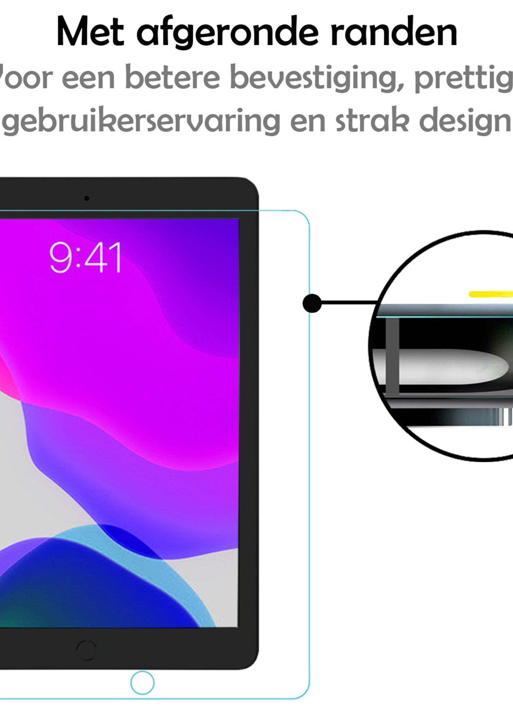 LUQ Hoes Geschikt voor iPad 10.2 2019 Hoes Luxe Hoesje Case Met Uitsparing Geschikt voor Apple Pencil Met Screenprotector - Hoesje Geschikt voor iPad 7 Hoes Cover - Donkergroen